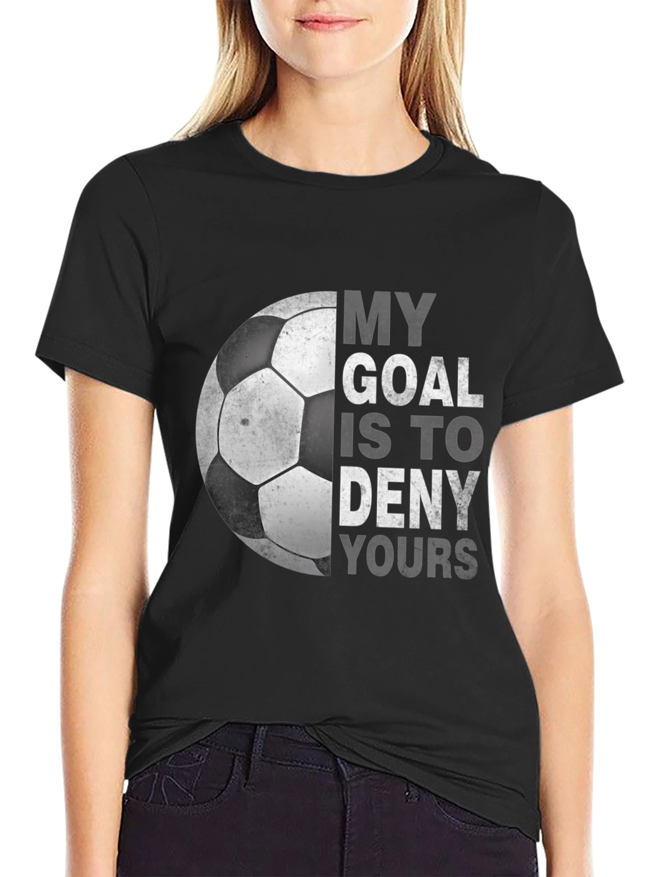 Black My Goal Soccer Graphic Tee - Black view 2
