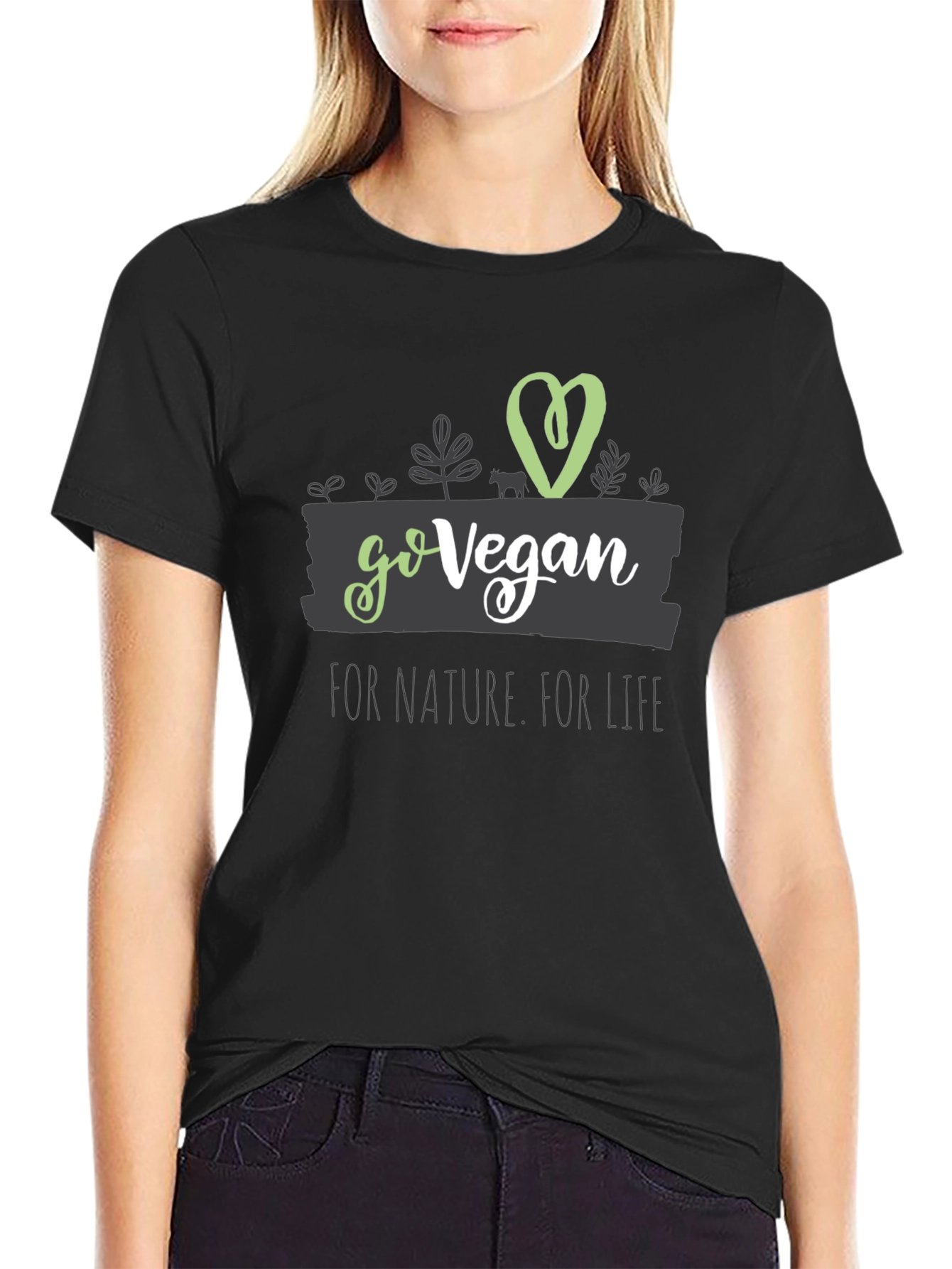 Go Vegan Graphic Tee - Nature & Life - 2