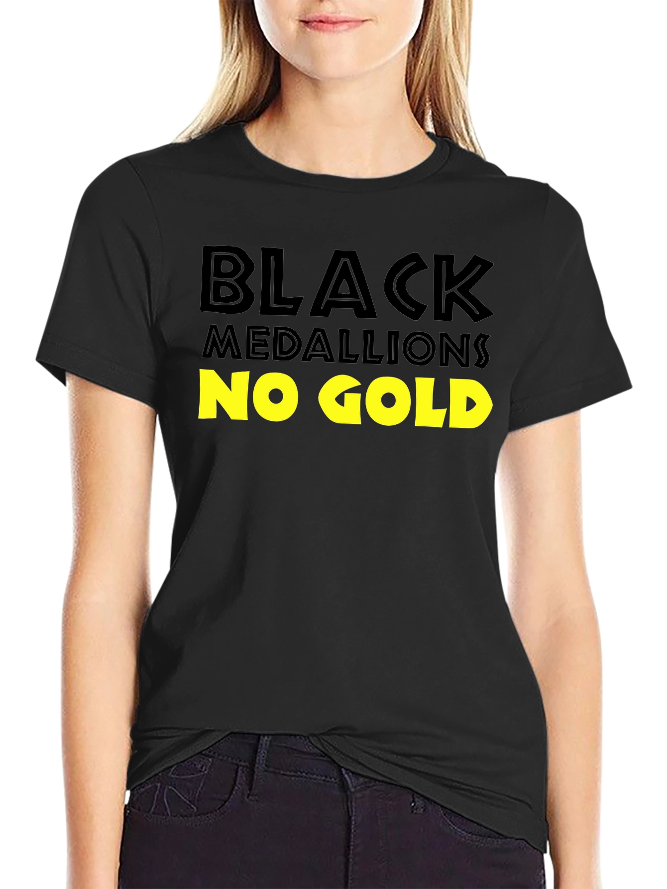 Black Black Medallions No Gold T-Shirt view 2