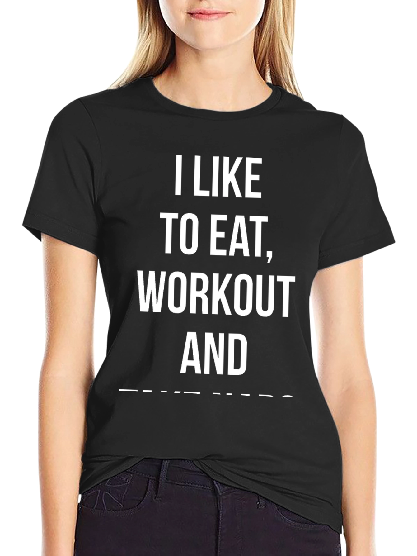 Black Eat, Workout, & Nap Black Graphic Tee view 2