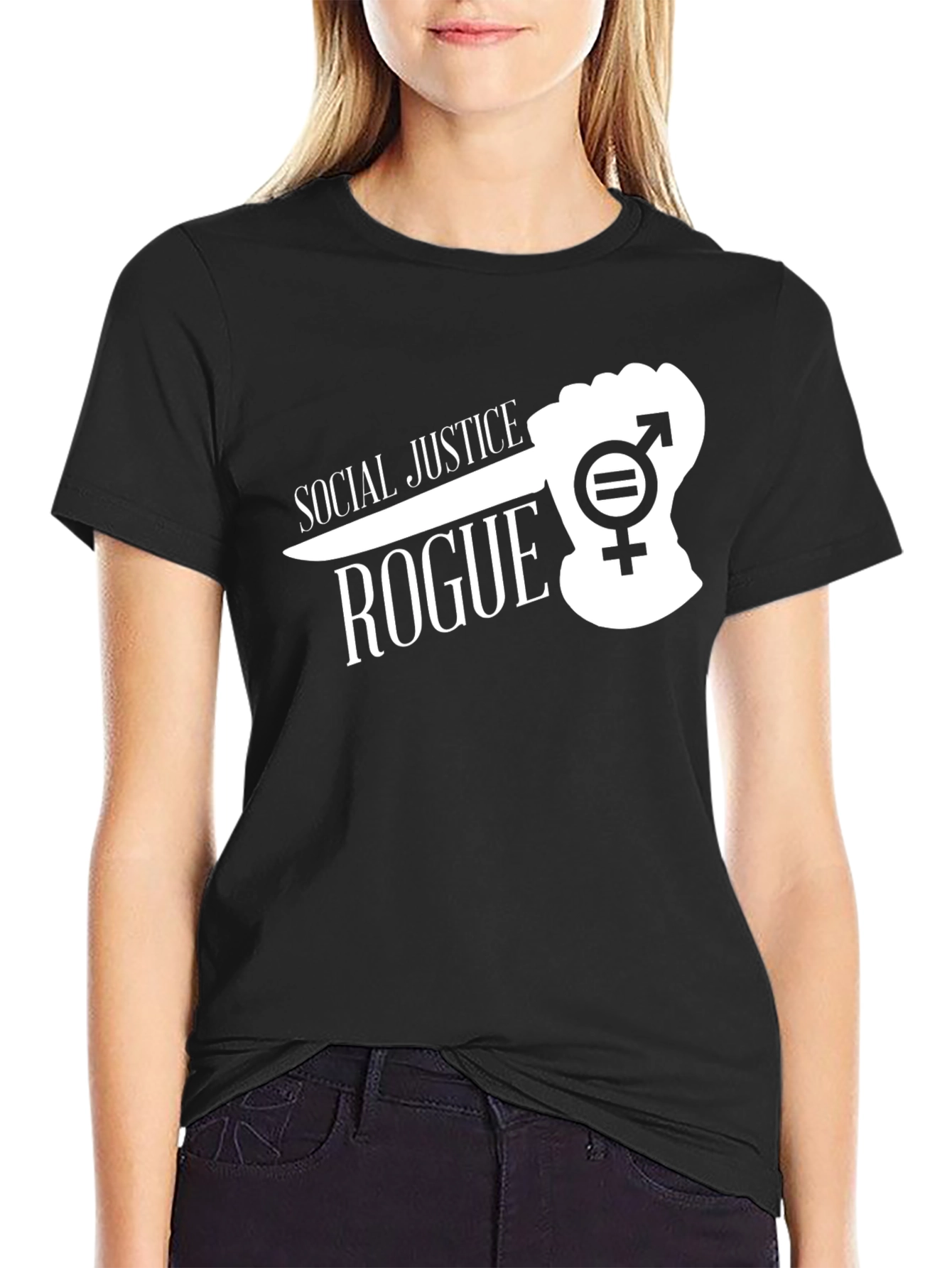 Black Social Justice Rogue T-Shirt Equality Symbol view 2