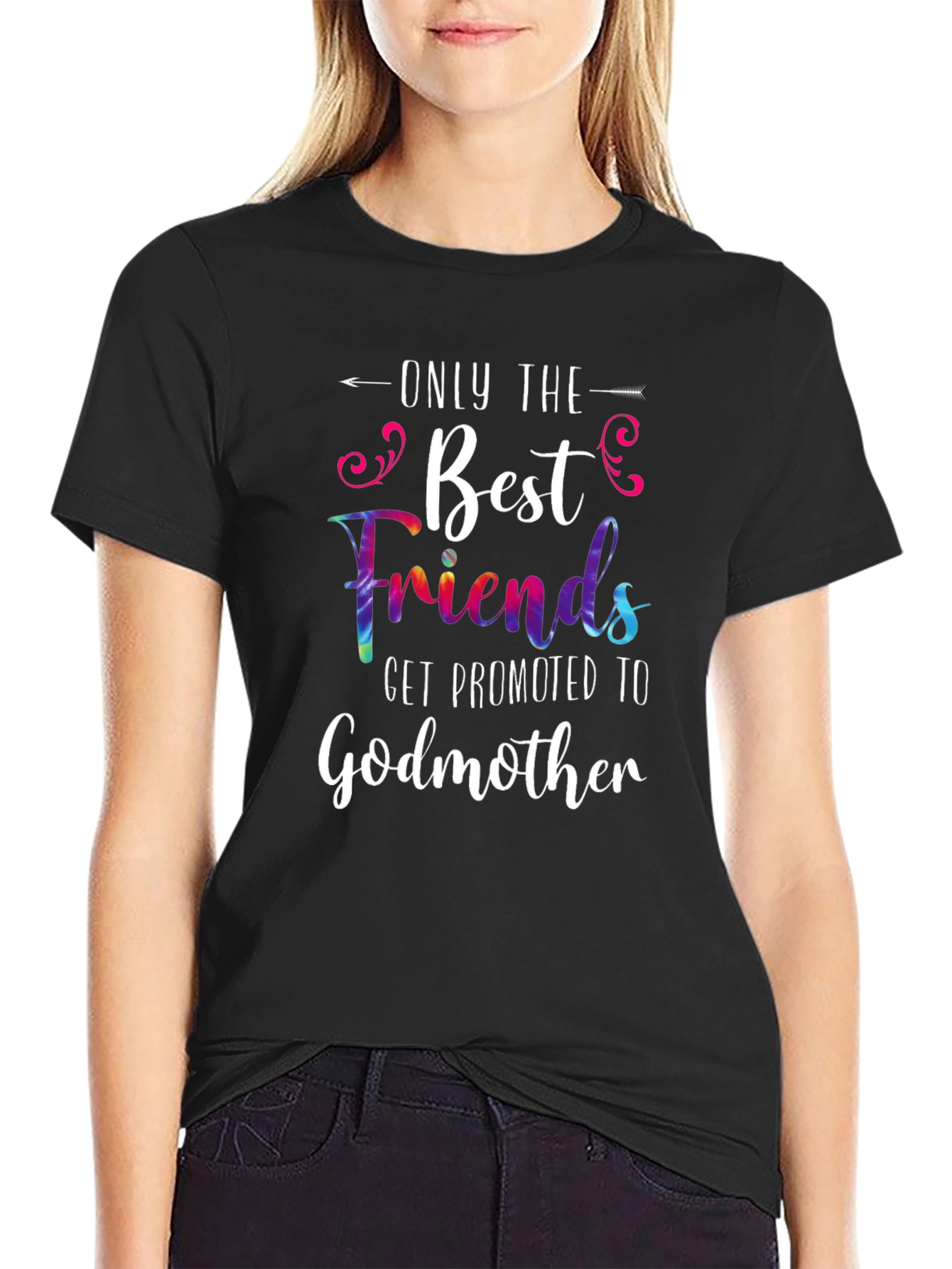 Black Best Friends Godmother Graphic Tee view 2