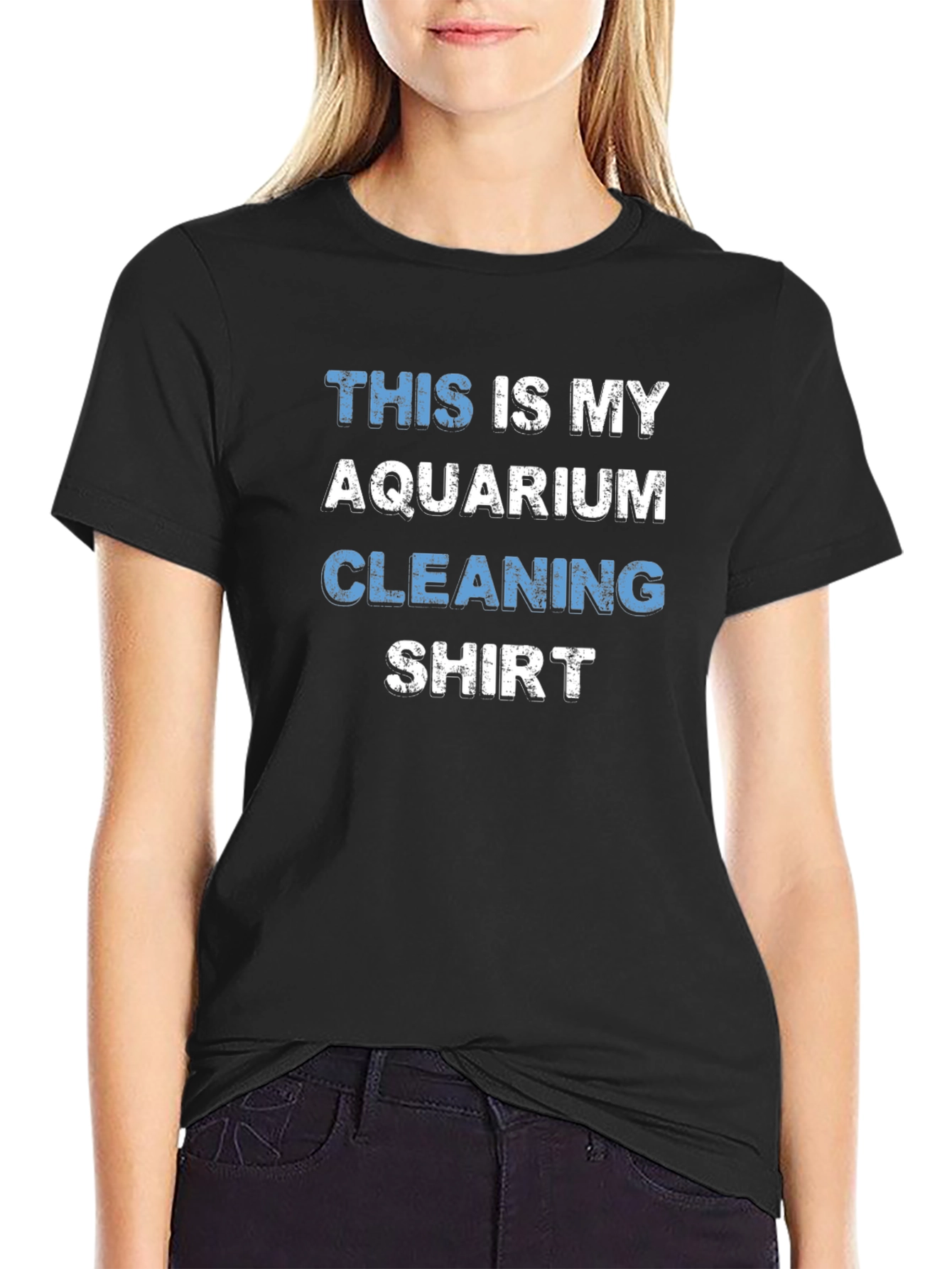 Black Aquarium Cleaning Shirt - Funny Fish Keeper Tee view 2