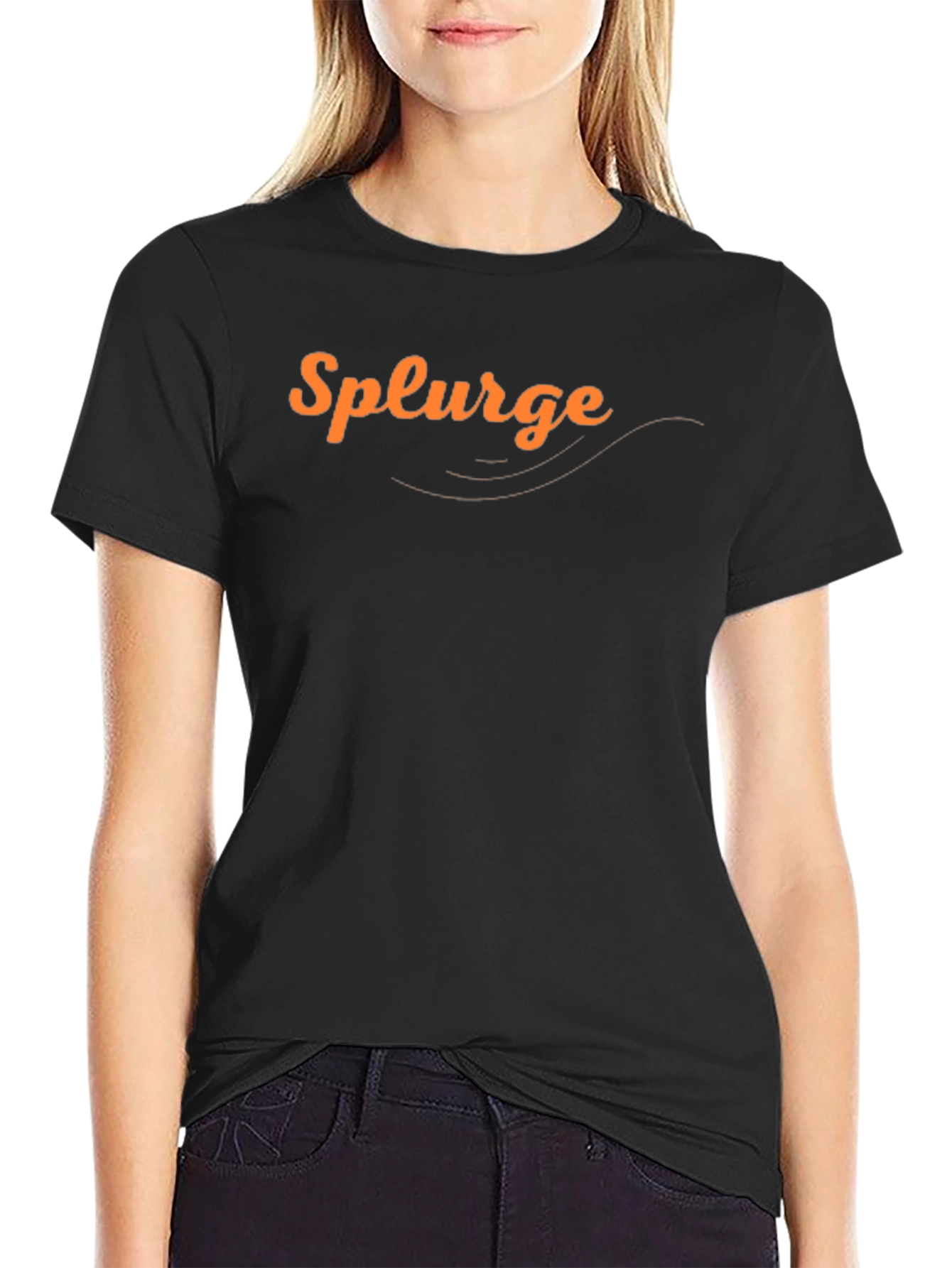 Black Splurge Graphic Tee - Stylish Black Cotton T-Shirt view 2