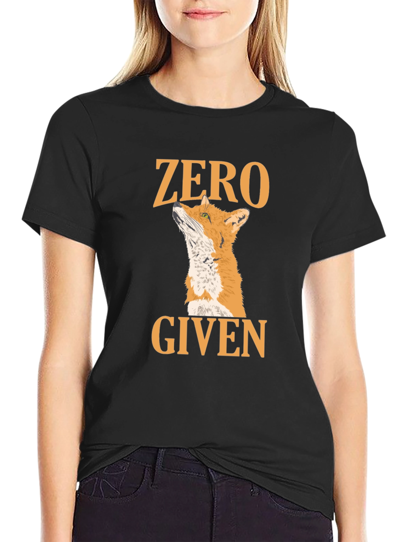 Black Zero Fox Given Black T-Shirt view 2
