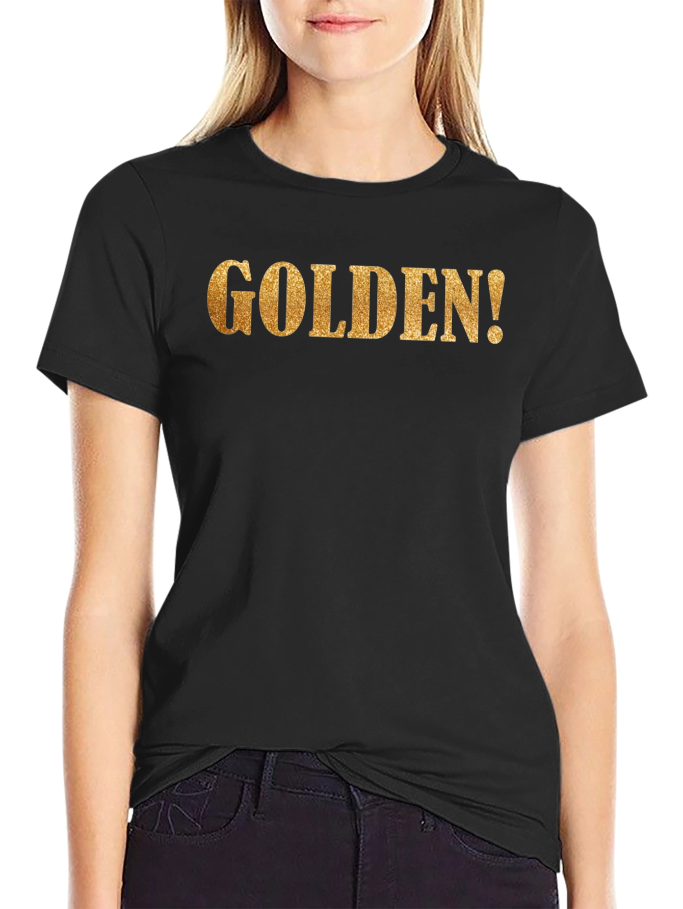 Black Golden Statement T-Shirt view 2