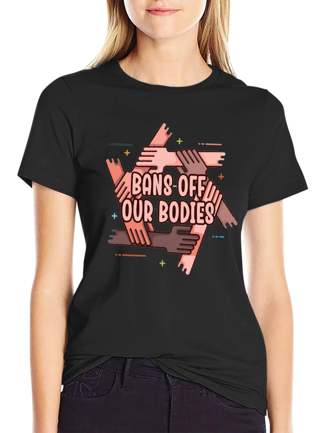 Black Bans Off Our Bodies Graphic Tee view 2