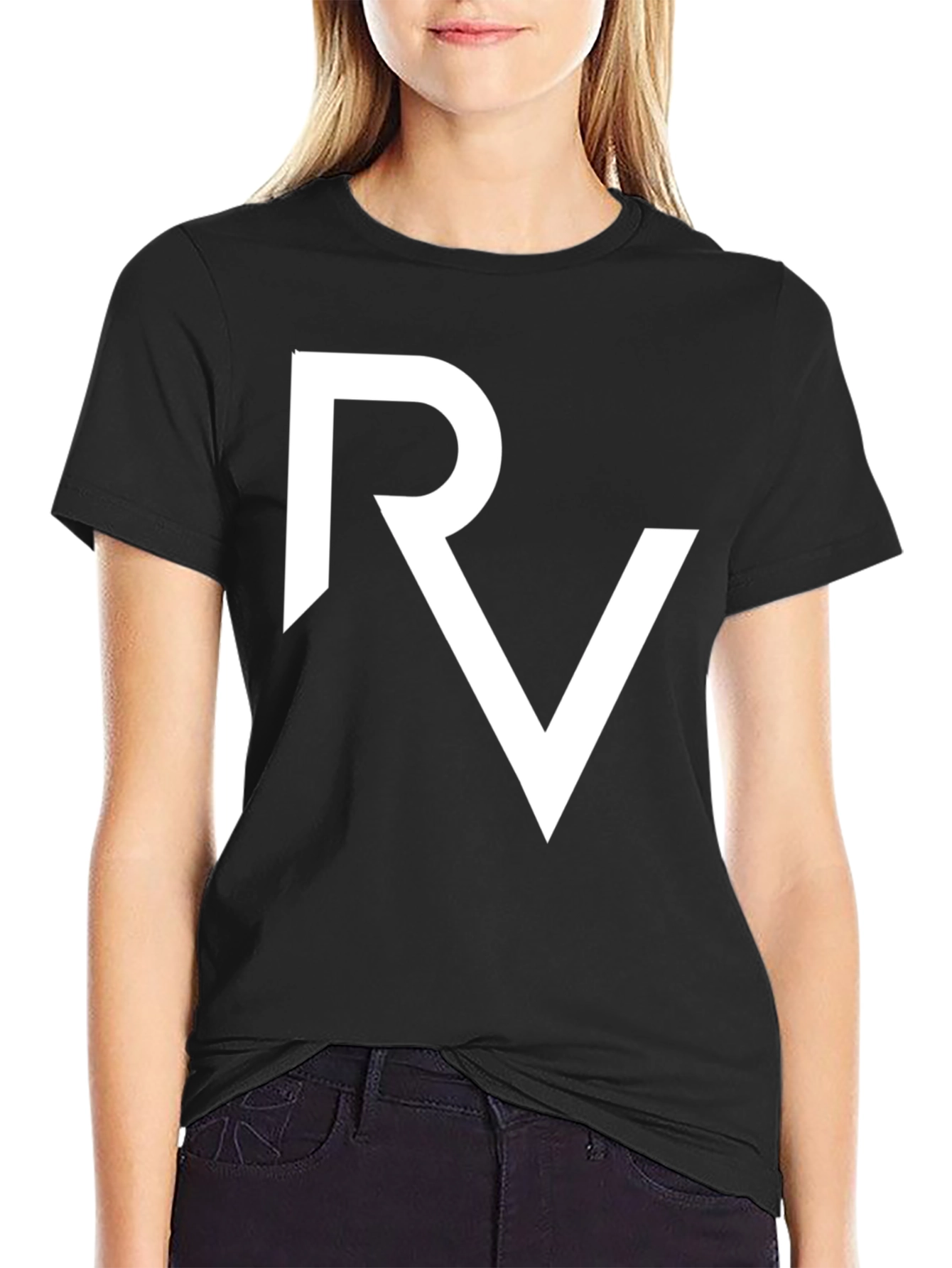 Black RV Logo Black T-Shirt view 2