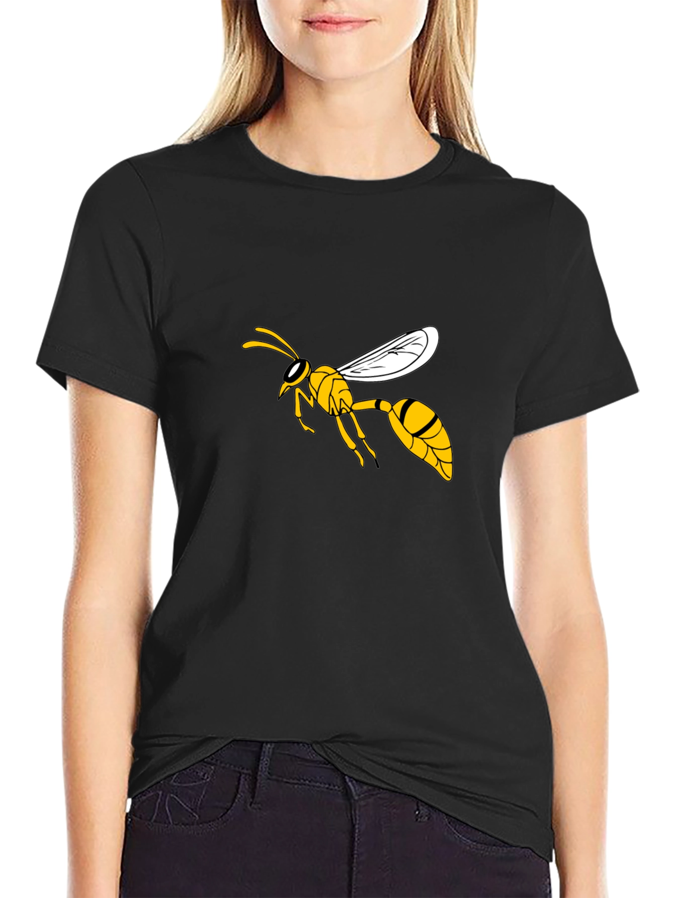 Black Wasp Graphic T-Shirt - Stylish Black Tee view 2