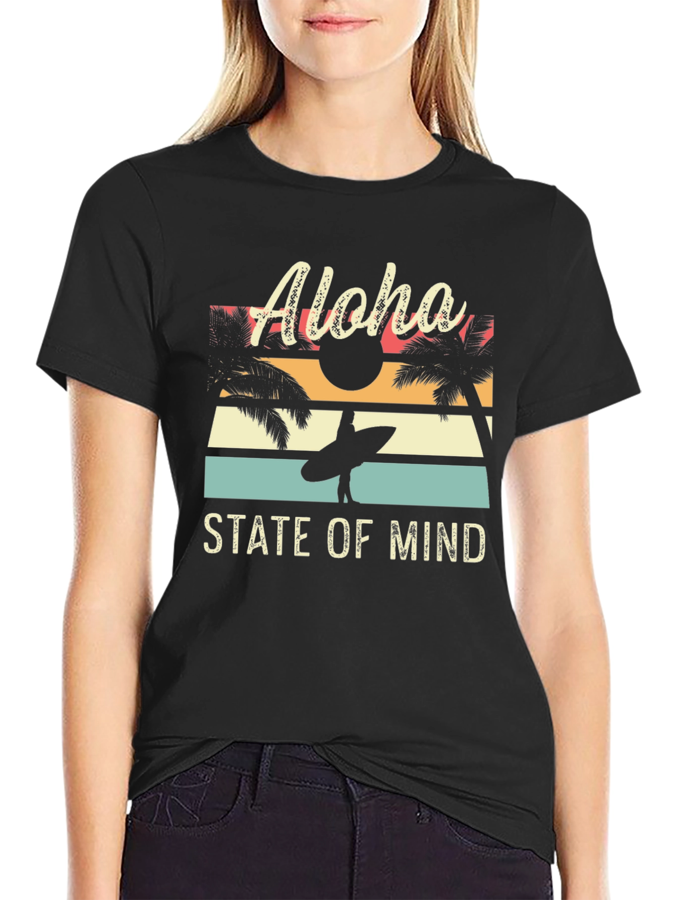 Black Aloha State of Mind T-Shirt view 2