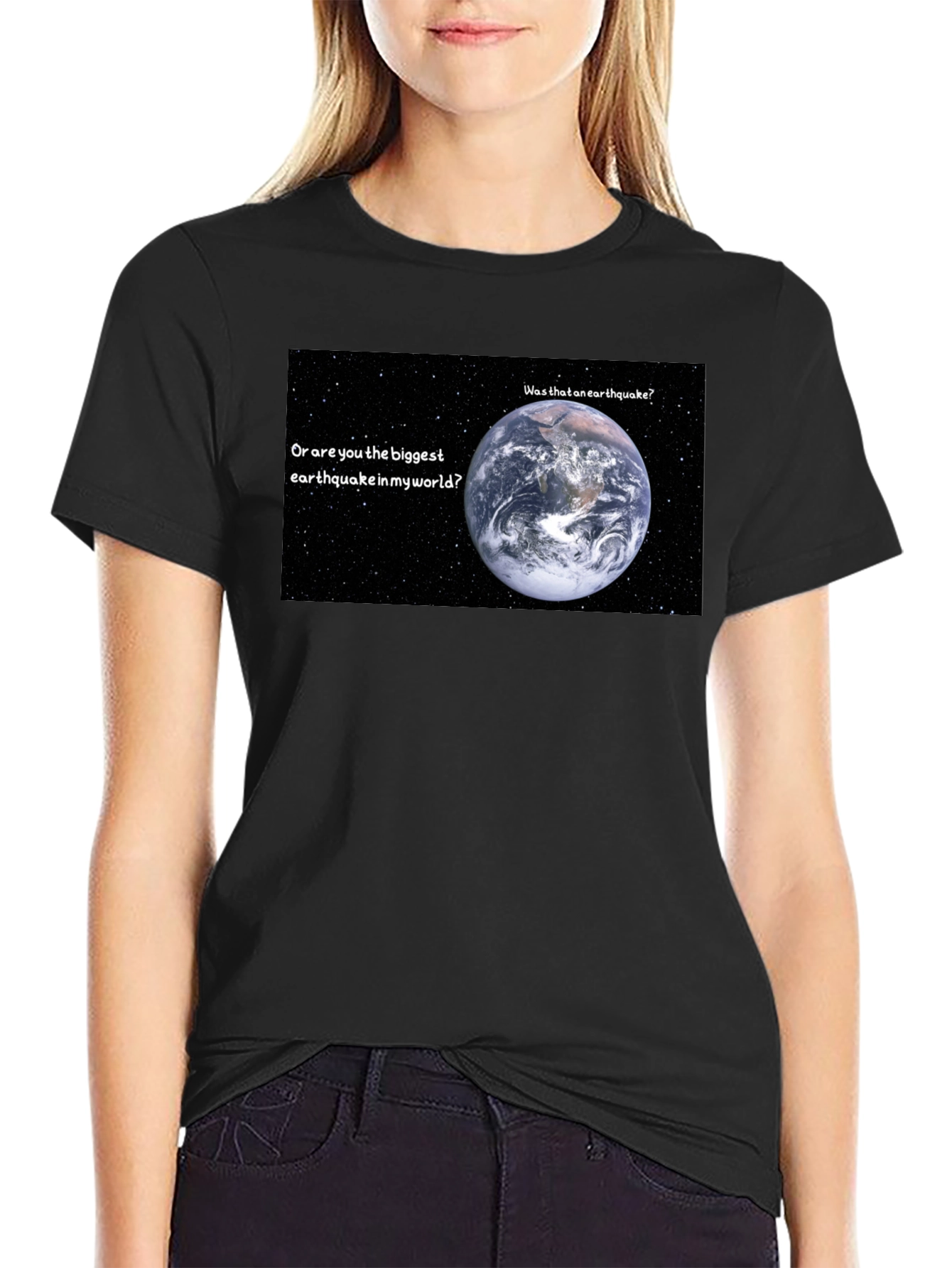 Black Earthquake T-Shirt: Biggest Earthquake in My World view 2