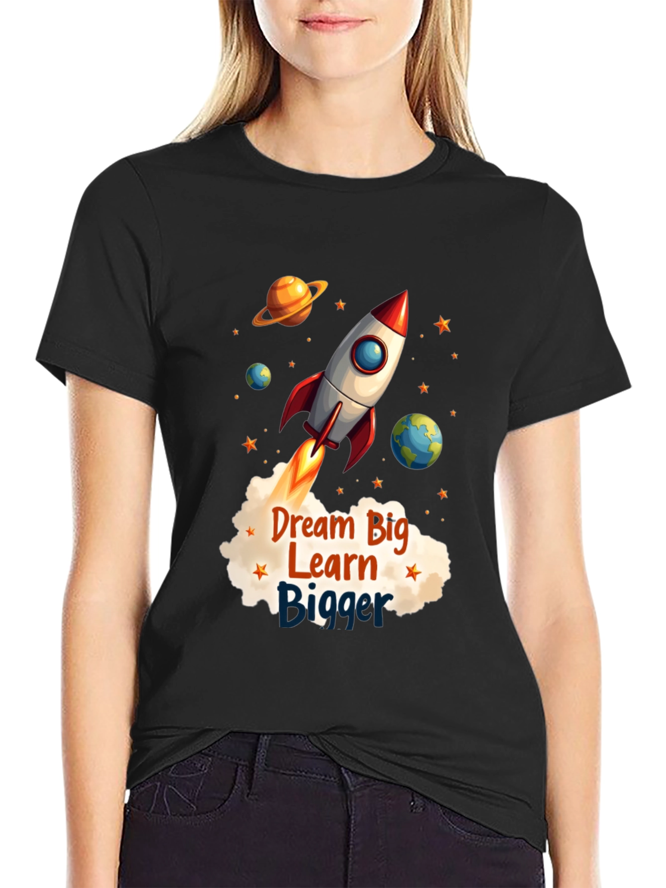 Black Dream Big Rocket T-Shirt view 2