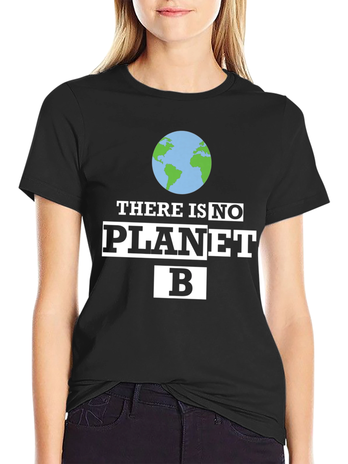 Black There is No Planet B Graphic T-Shirt view 2