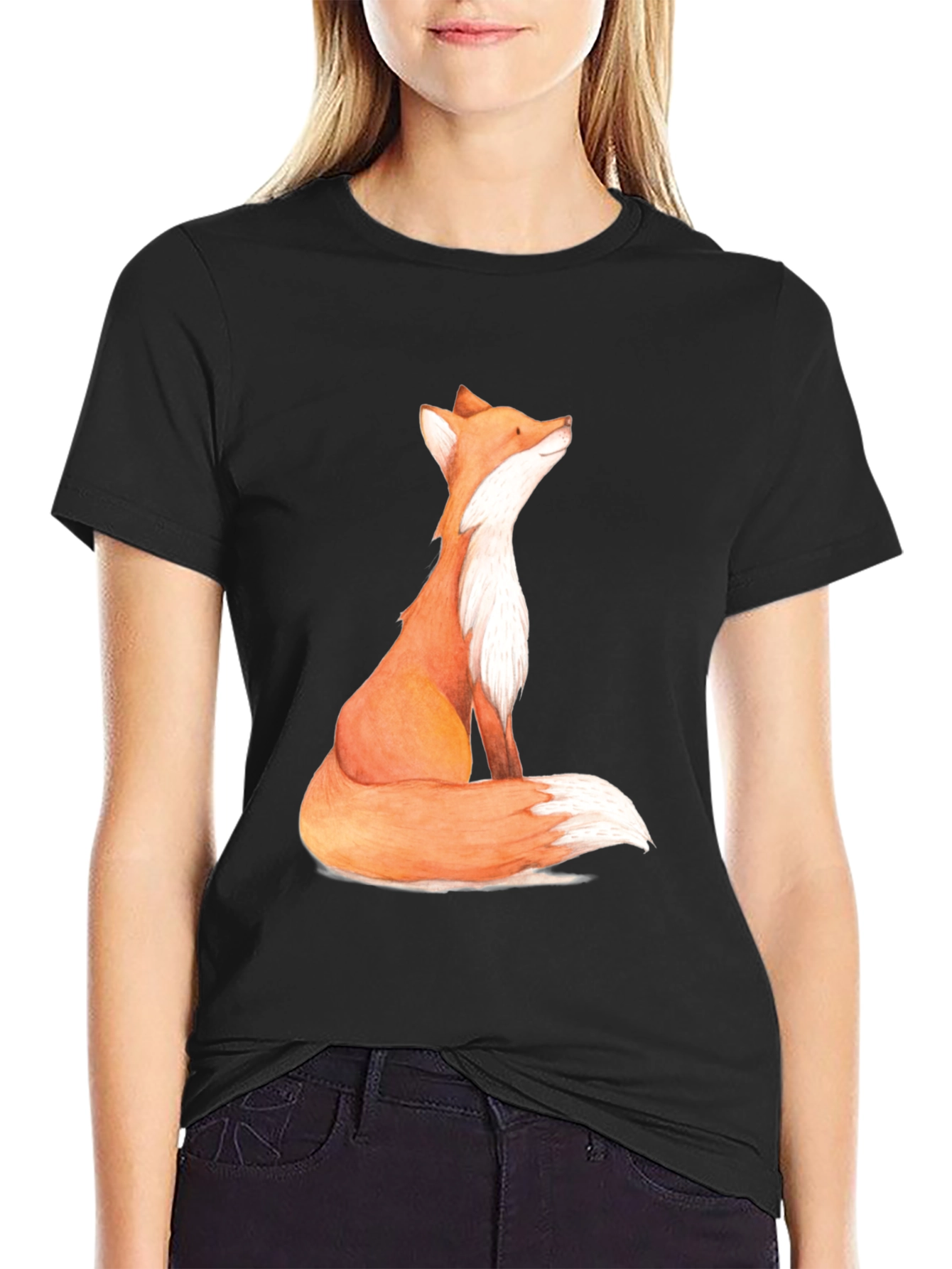 Black Fox Graphic Print Men's T-Shirt view 2