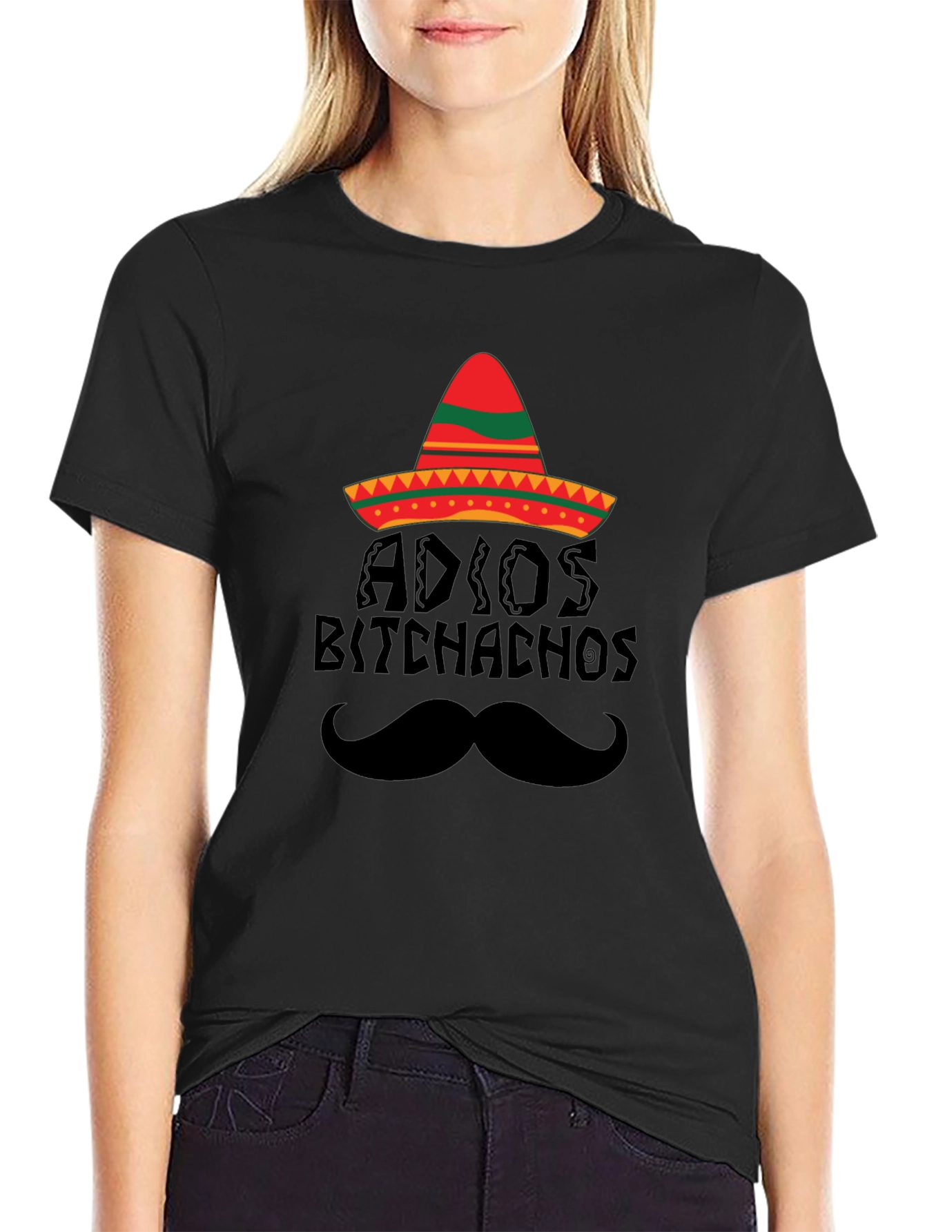 Black Adios Bitchachos Graphic Tee view 2