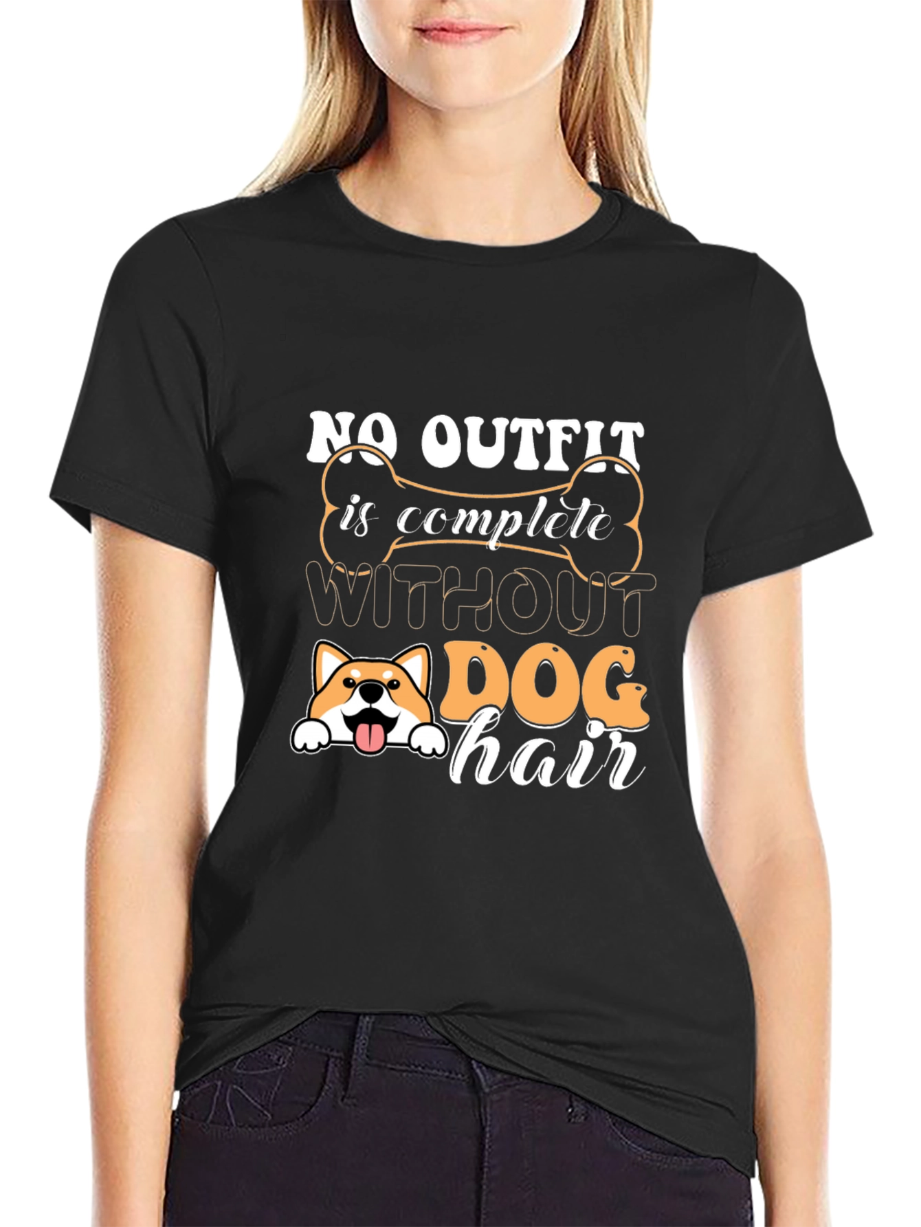 Black Dog Hair Complete Outfit Graphic Tee view 2