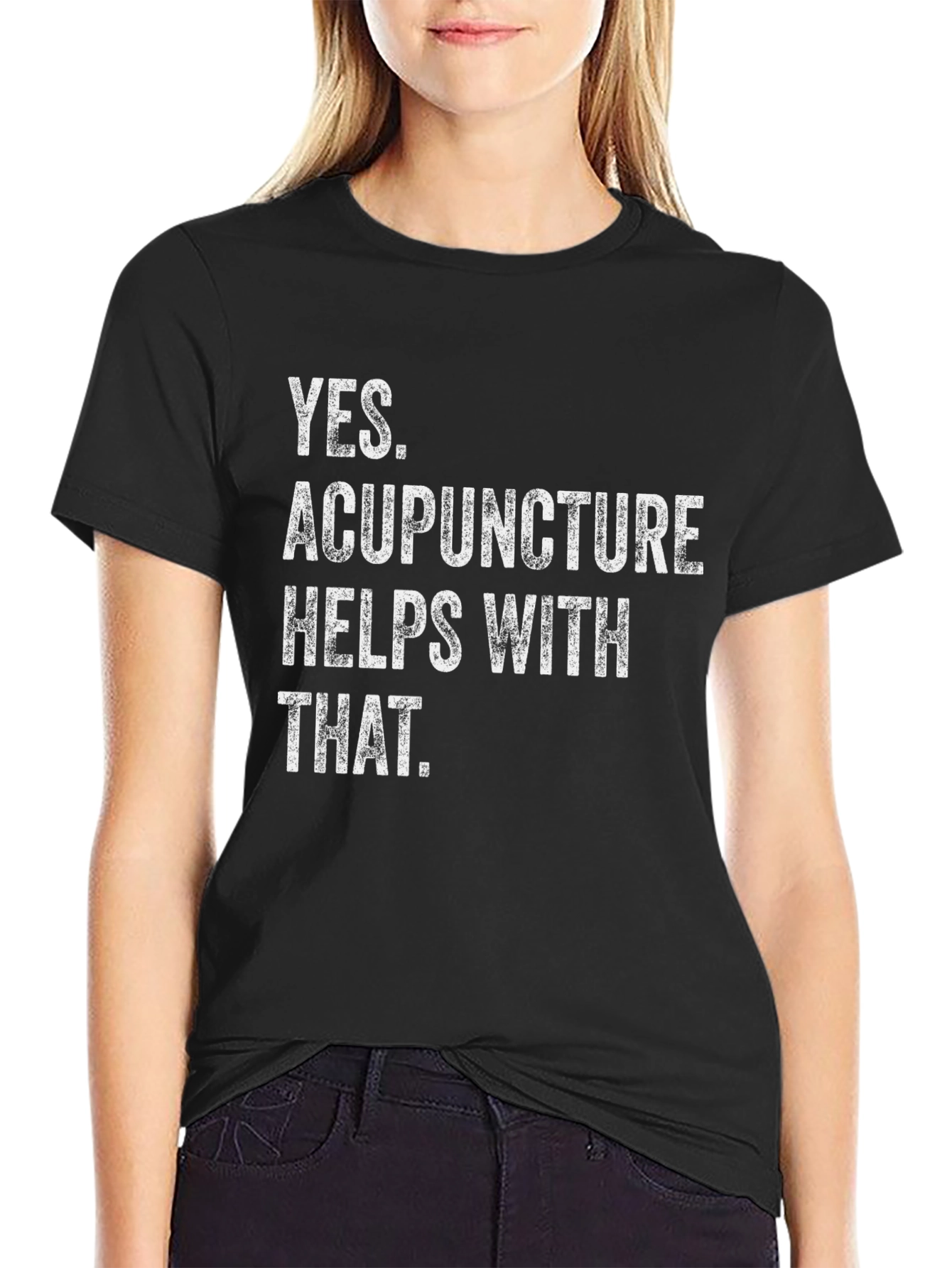 Black Acupuncture Helps With That T-Shirt view 2