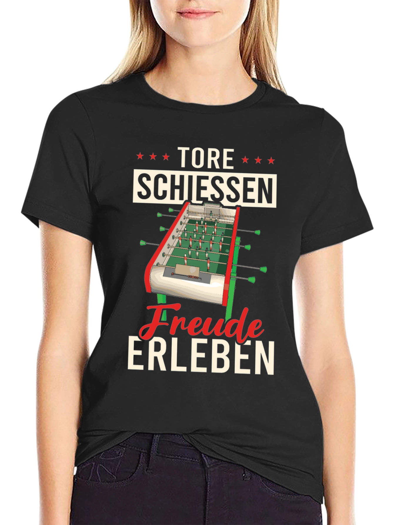Black Tore Schiessen Foosball T-Shirt view 2