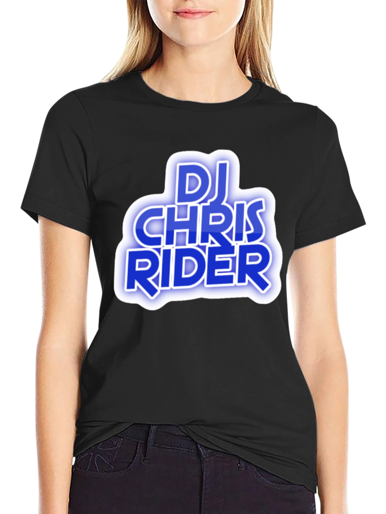 Black DJ Chris Rider T-Shirt - Cool Graphic Tee view 2