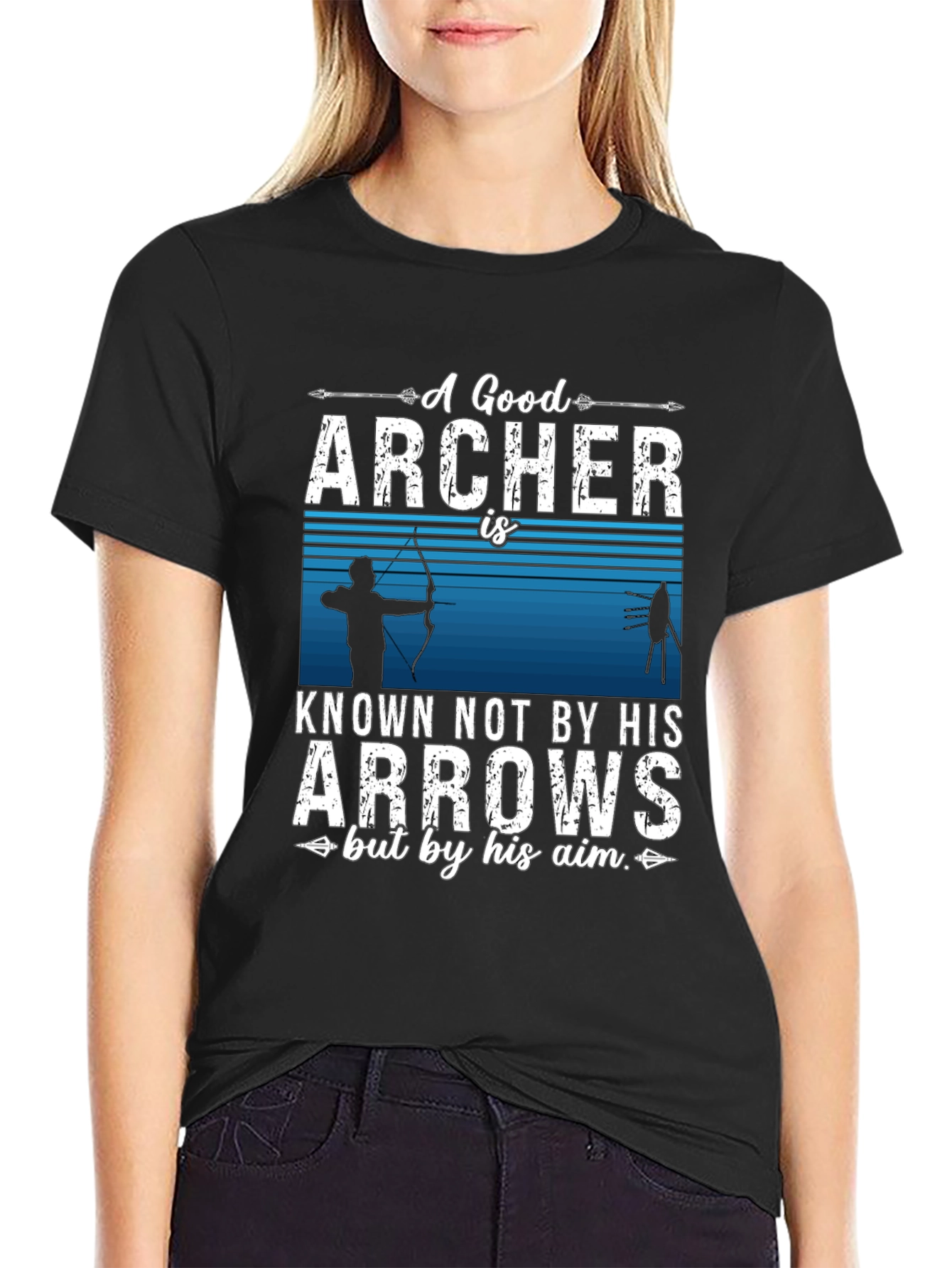 Black Archer Graphic T-Shirt - Aim for Success view 2