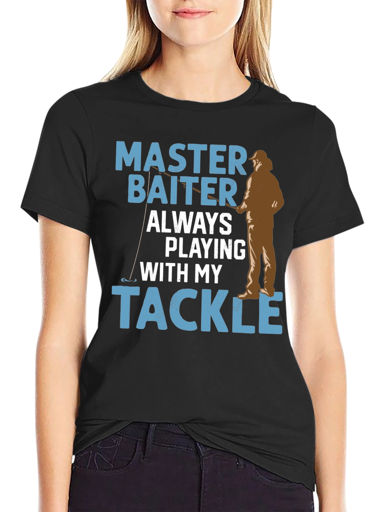 Black Master Baiter Fishing T-Shirt view 2