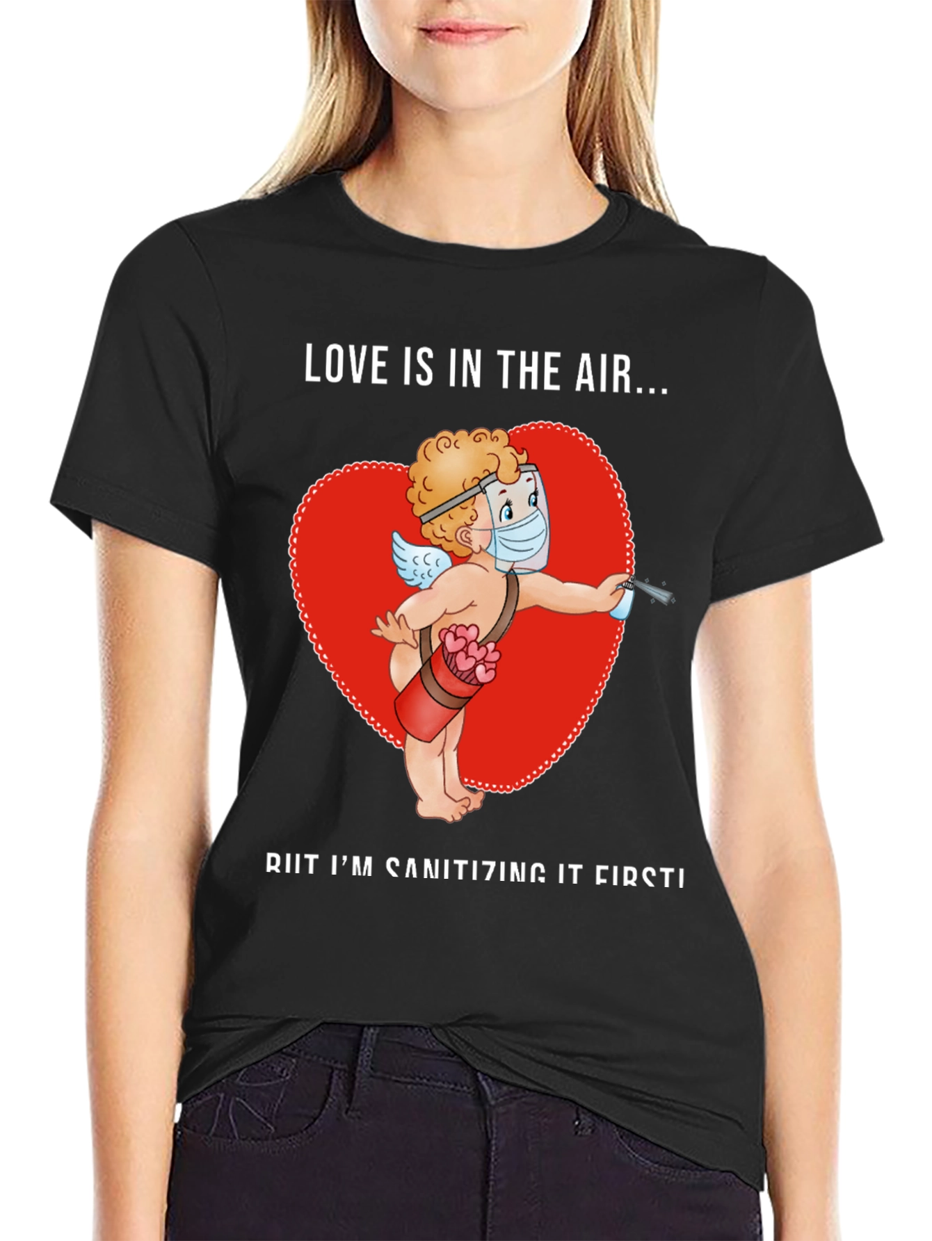 Black Sanitizing Cupid T-Shirt view 2