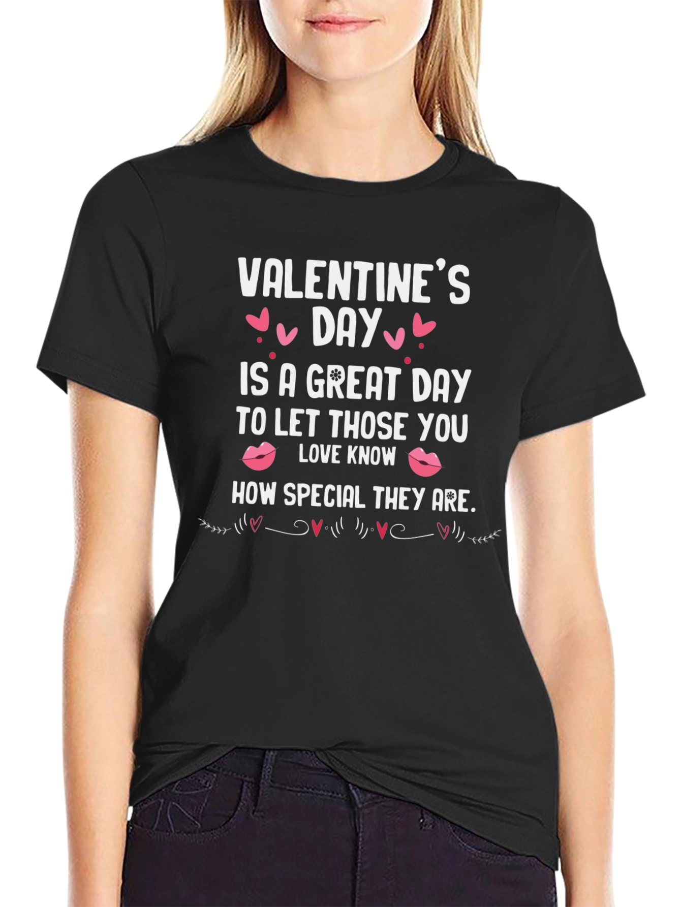 Black Valentine's Day Special Love T-Shirt view 2