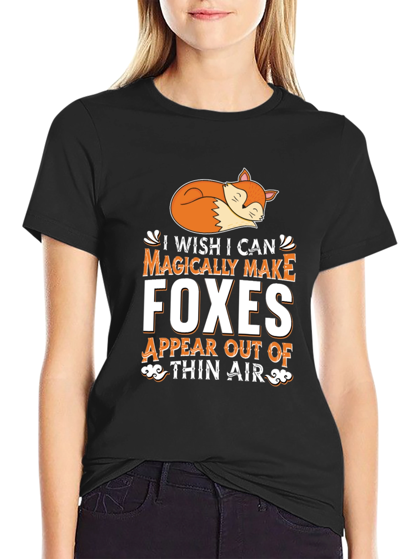 Black Magically Make Foxes Appear T-Shirt view 2