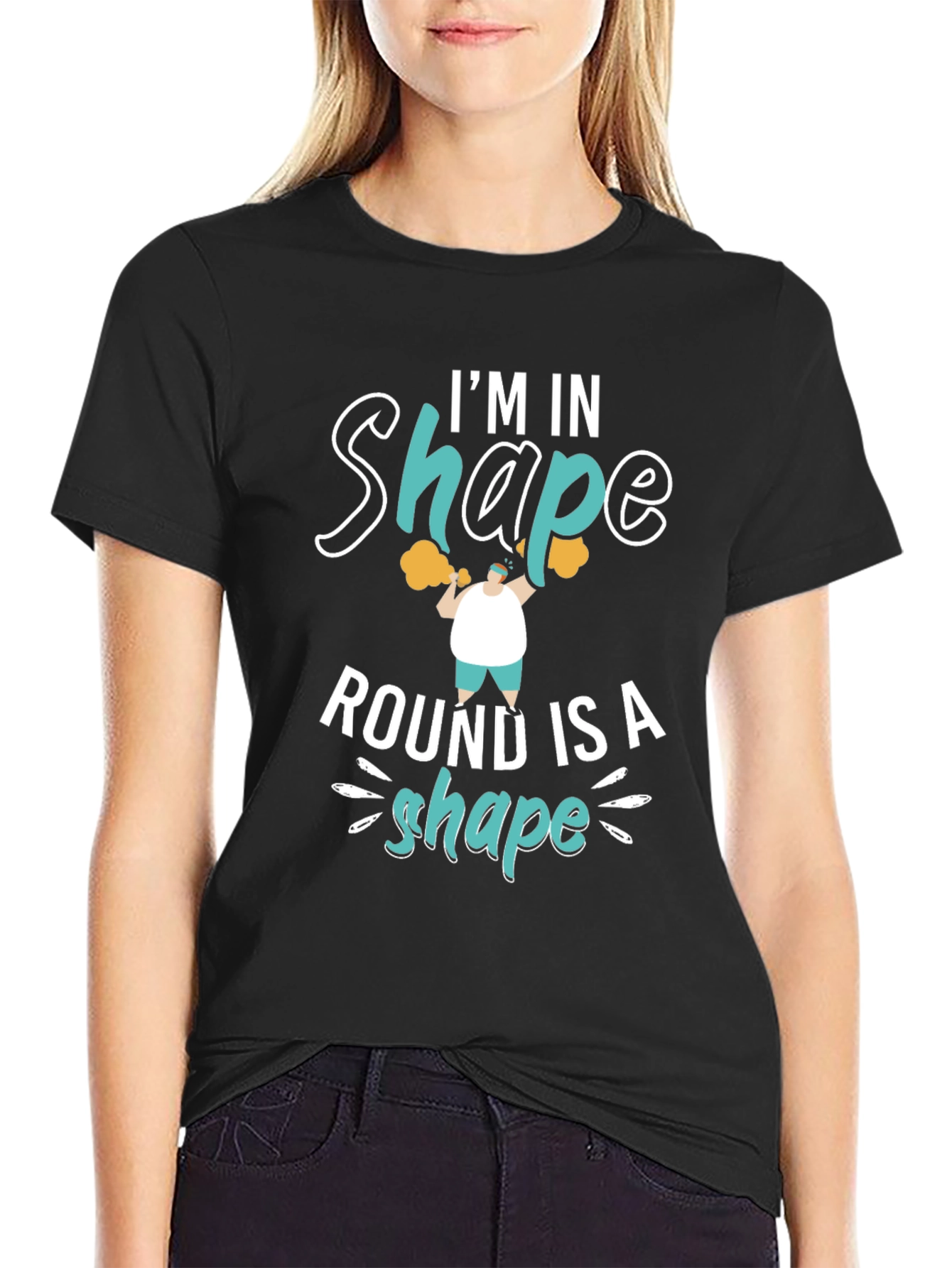 Black Round is a Shape Graphic Tee view 2