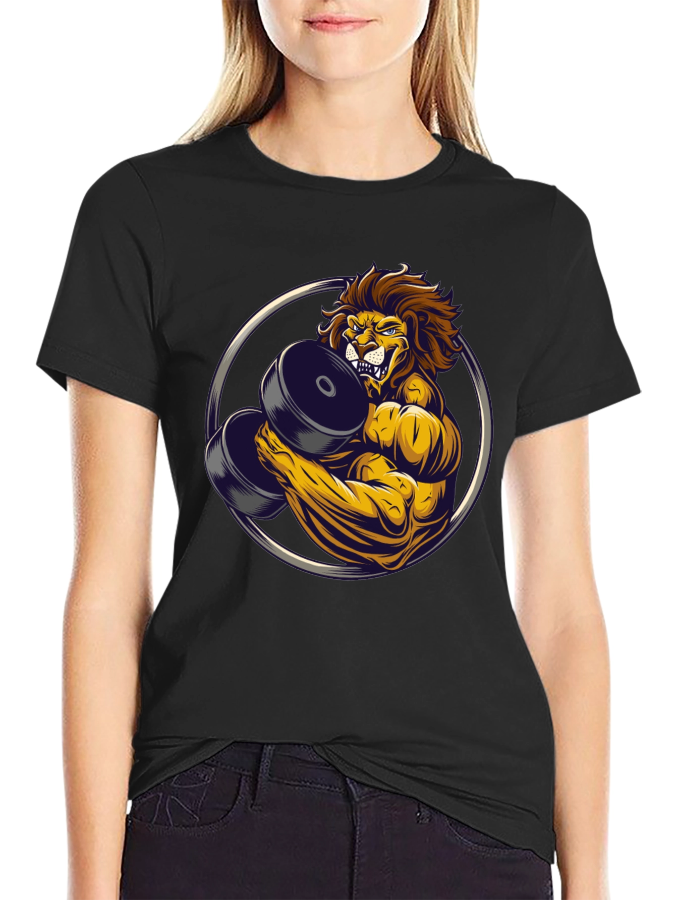 Black Lion Gym Beast Graphic Tee - Black view 2