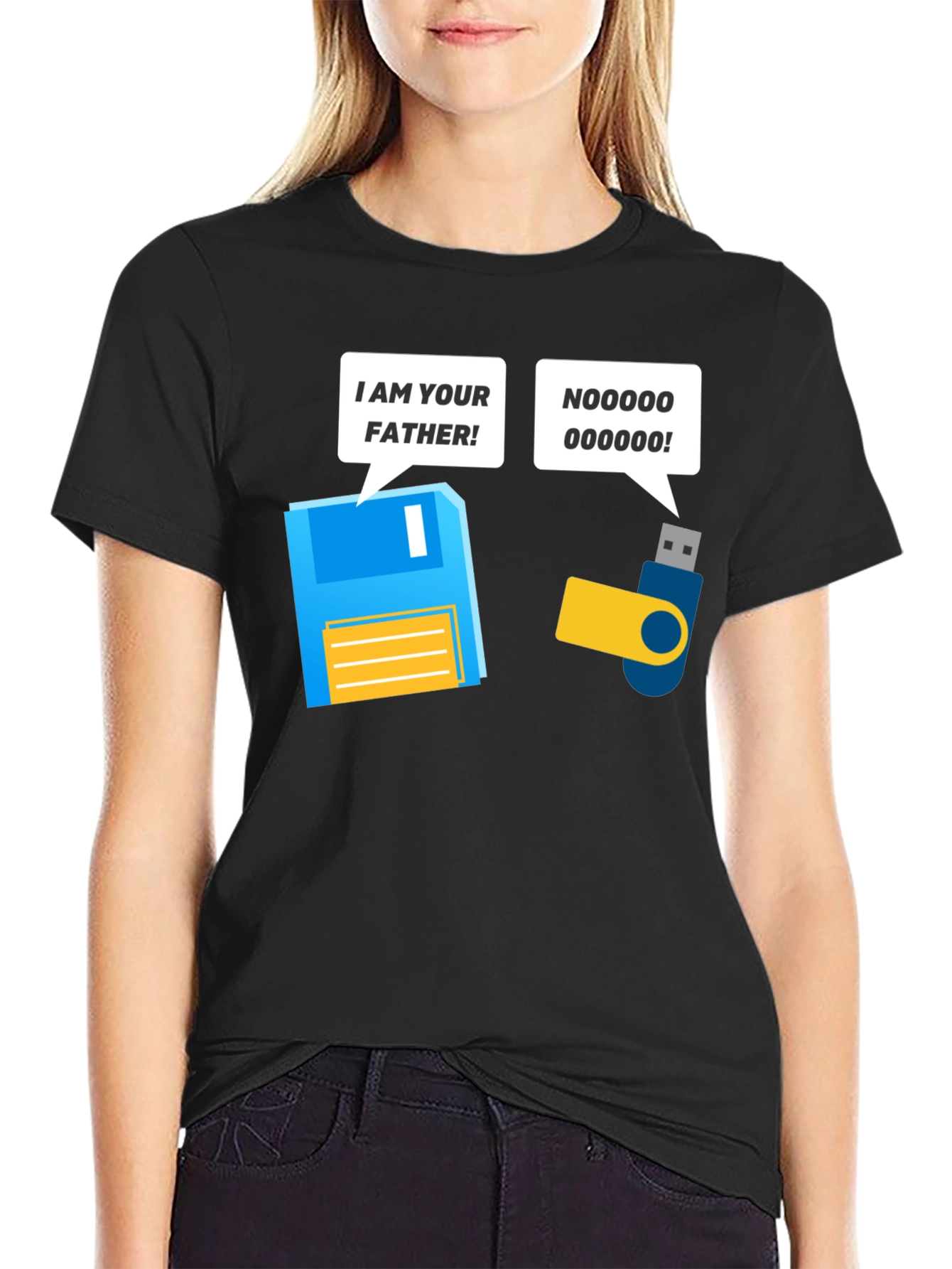 Black I am Your Father T-Shirt view 2