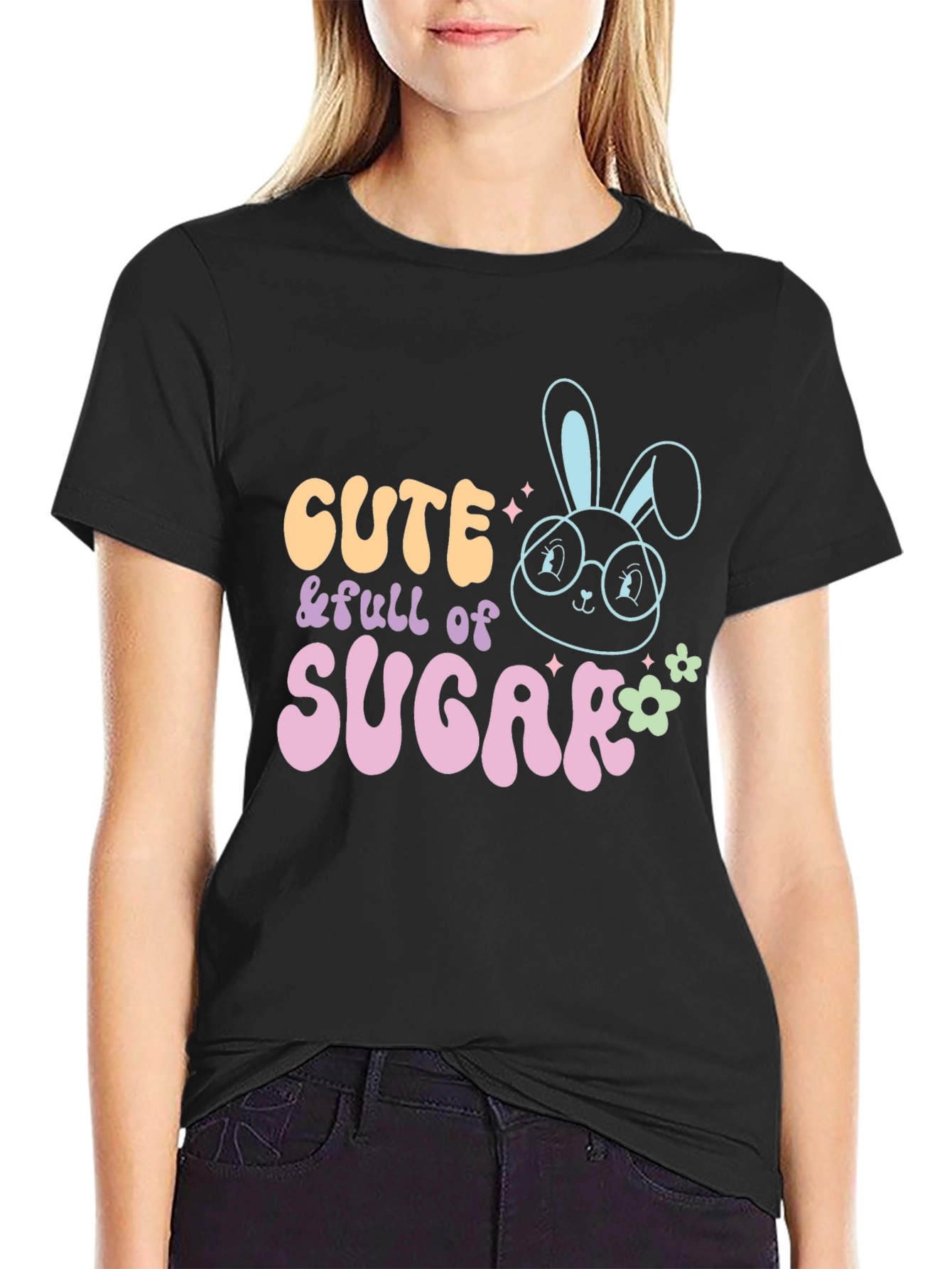 Black Cute & Full of Sugar T-Shirt view 2