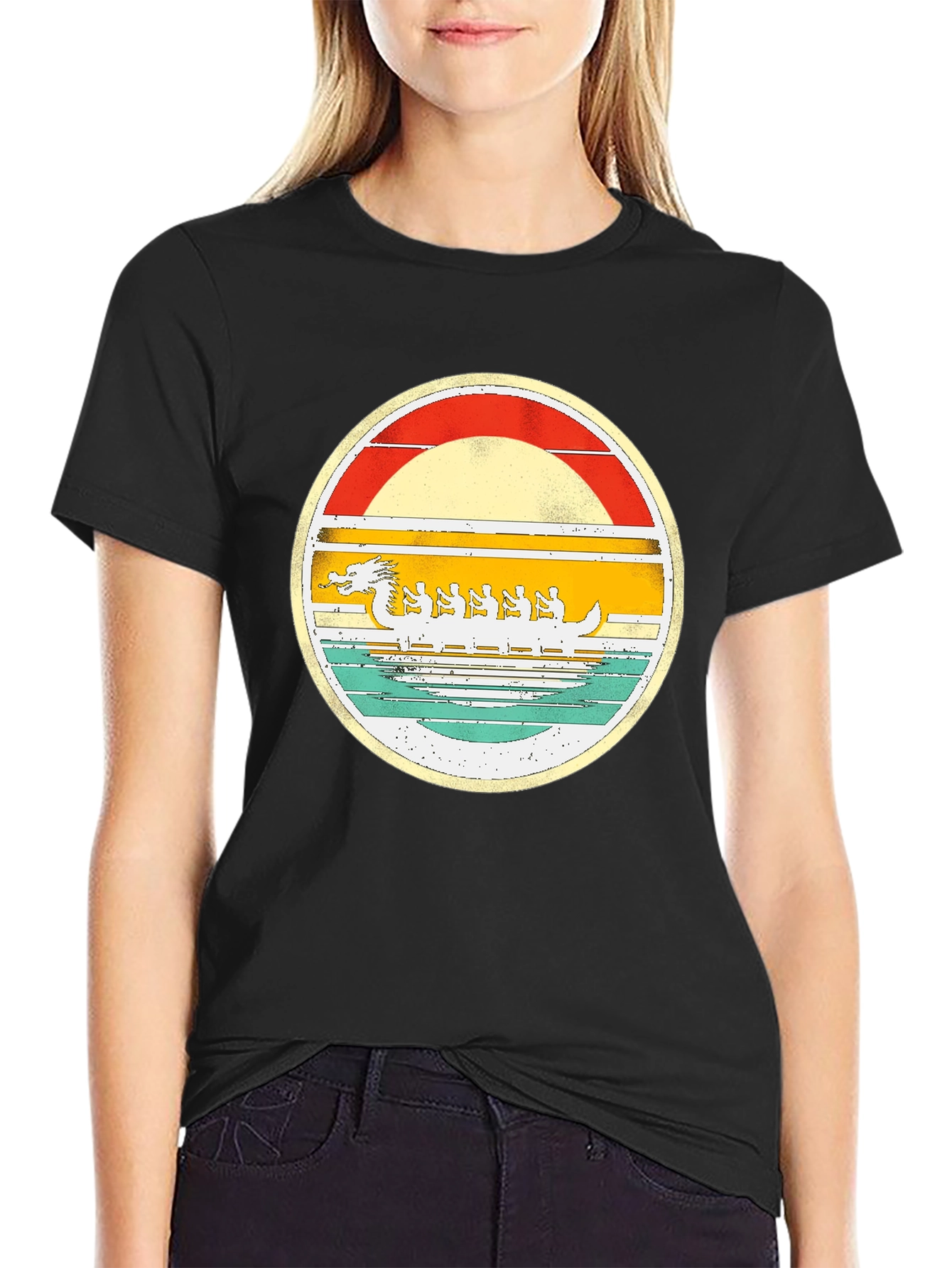 Black Dragon Boat Festival Graphic Tee view 2