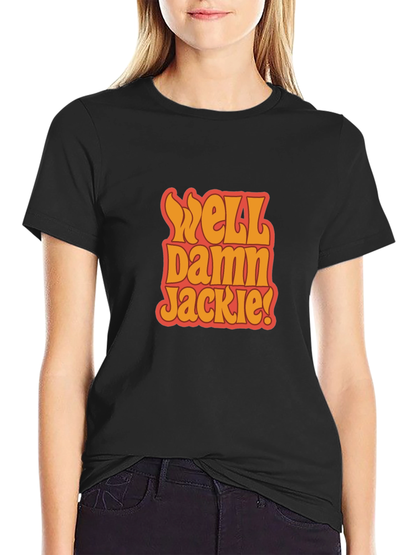 Black Well Damn Jackie! Black Graphic Tee view 2