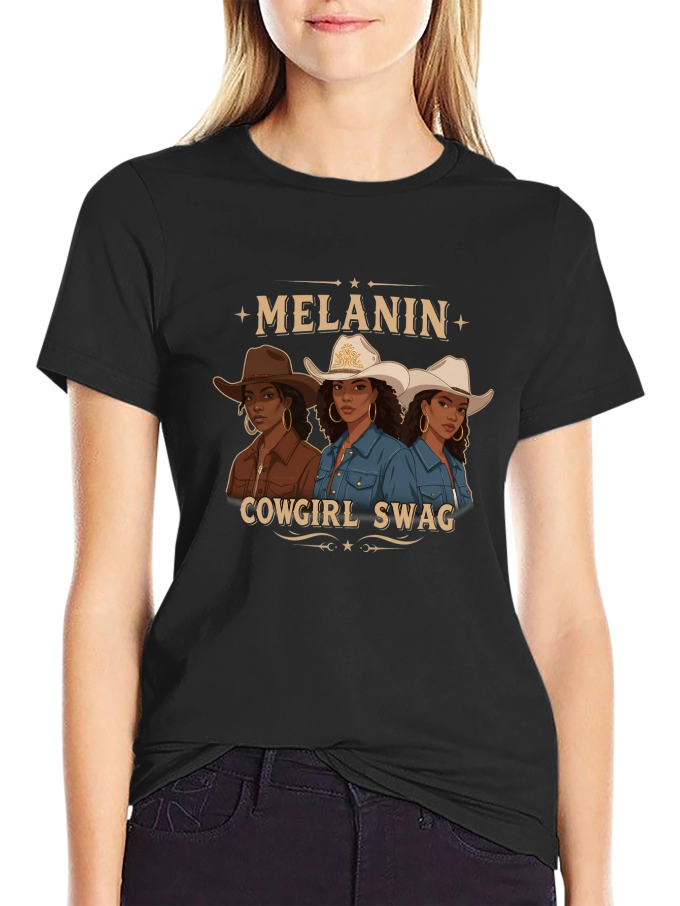 Melanin Cowgirl Swag Graphic Tee - 2