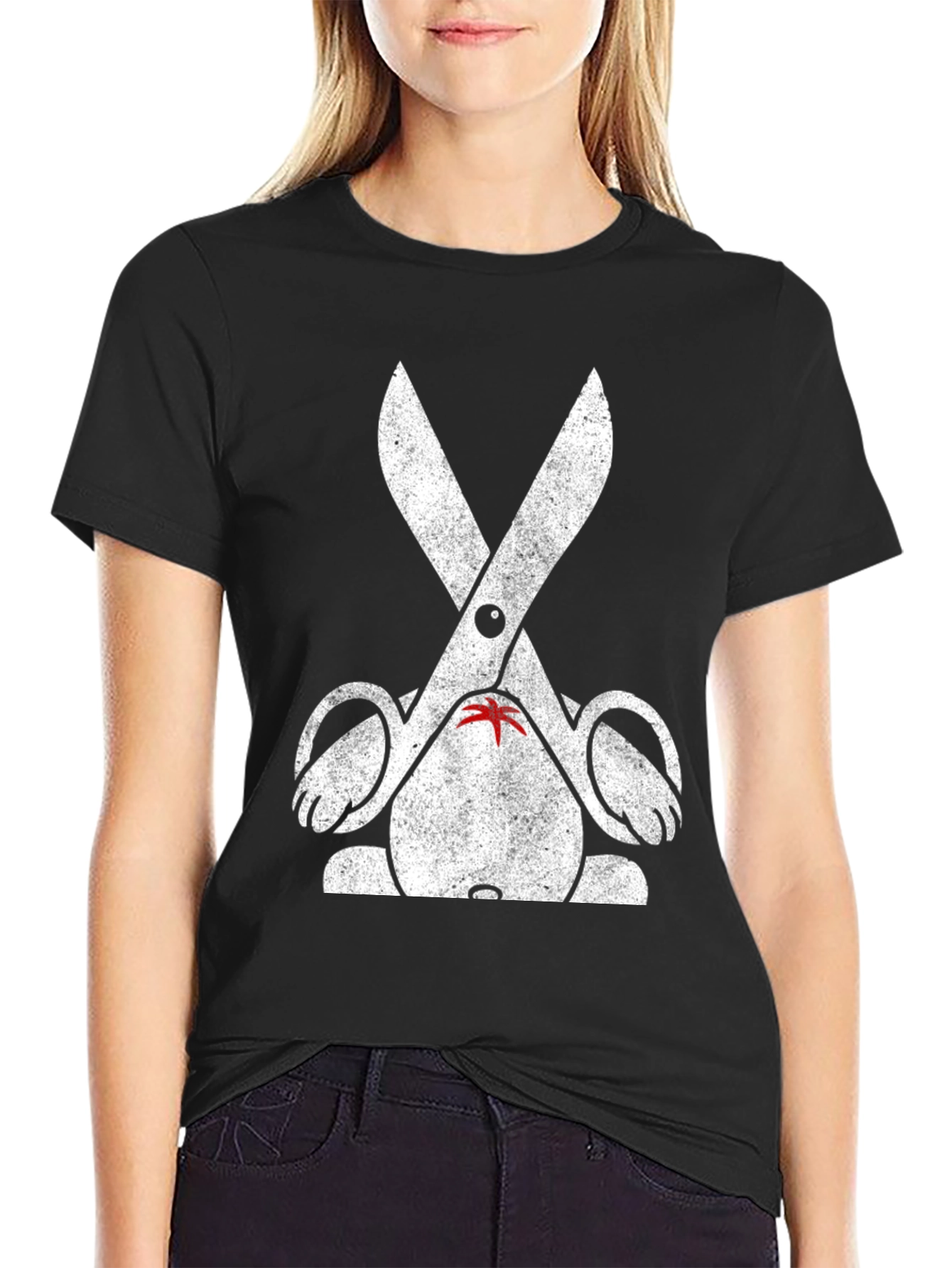 Black Hair Stylist Scissor Graphic Tee - Unisex view 2