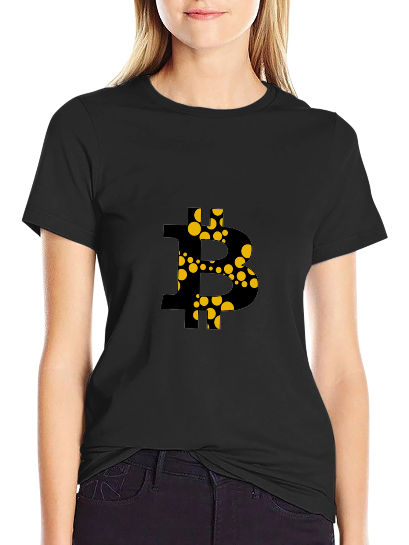Black Bitcoin Graphic Tee - Black Crypto T-Shirt view 2