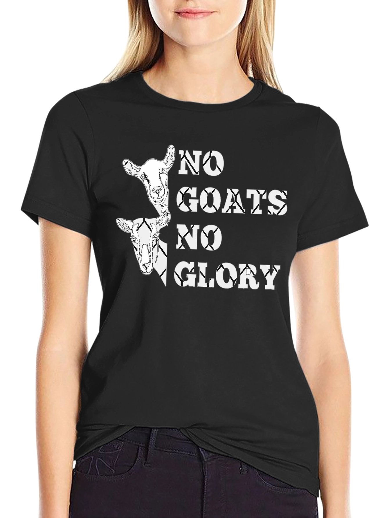 Black No Goats No Glory Graphic Tee view 2