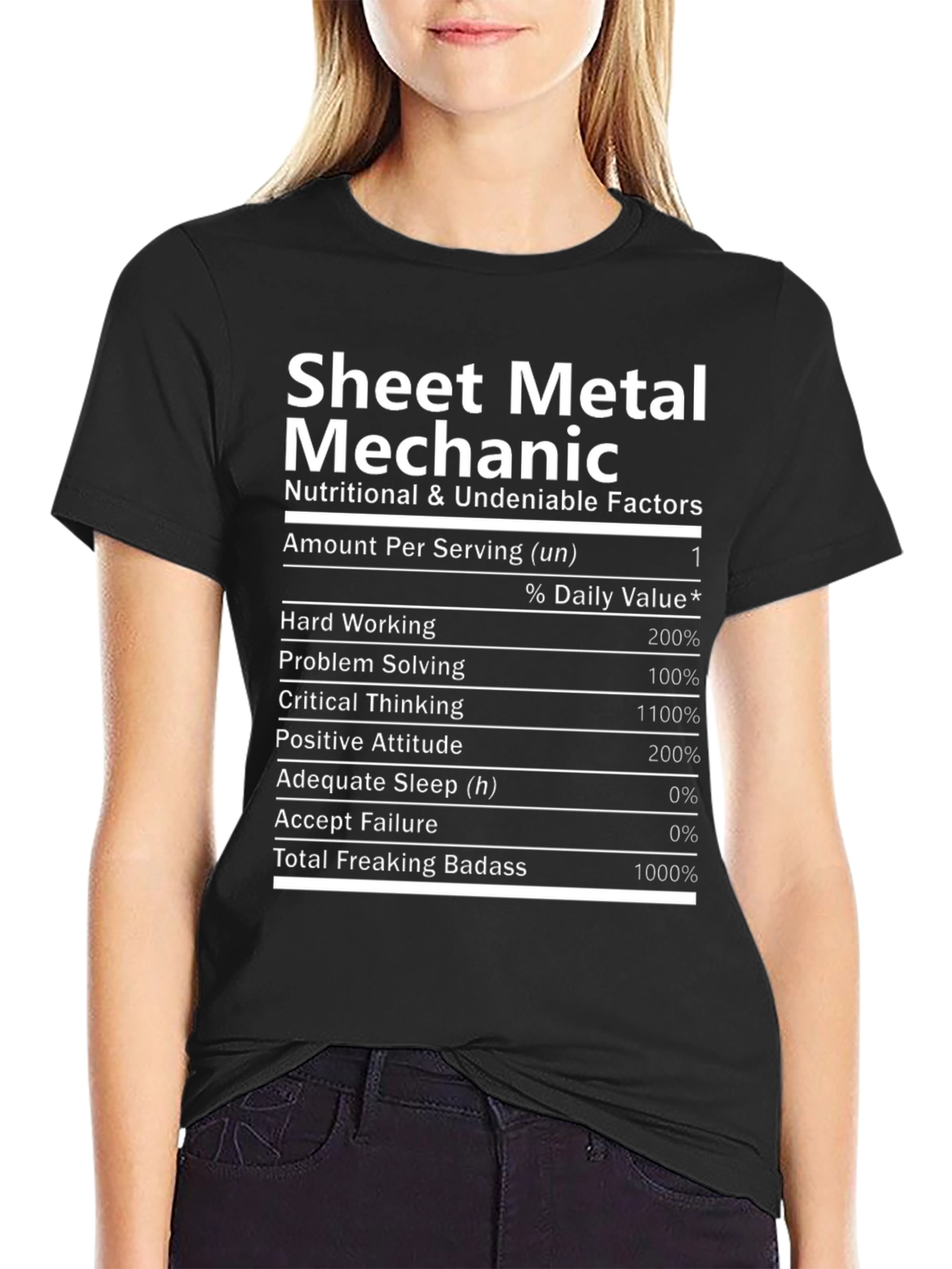 Black Sheet Metal Mechanic Novelty T-Shirt view 2