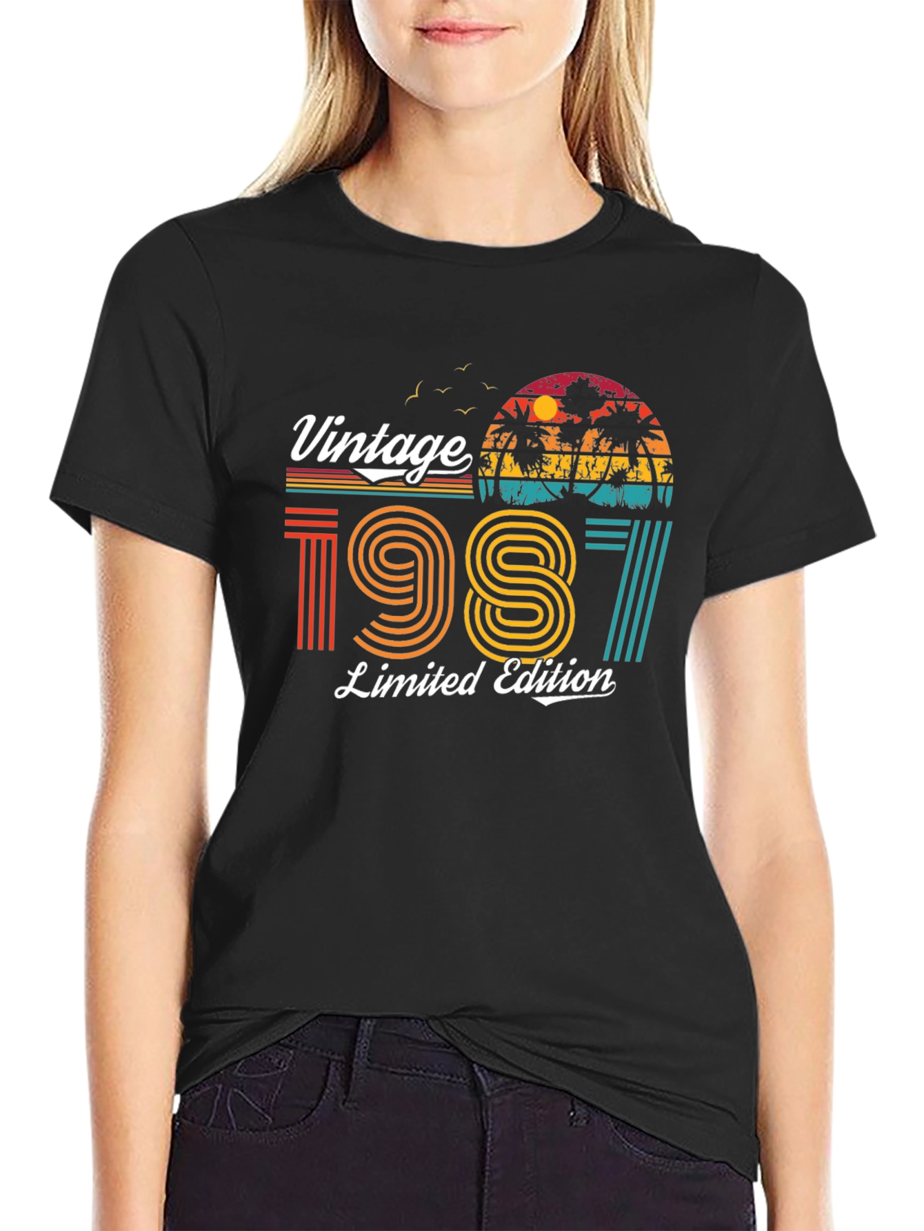 Black Vintage 1987 Limited Edition T-Shirt view 2