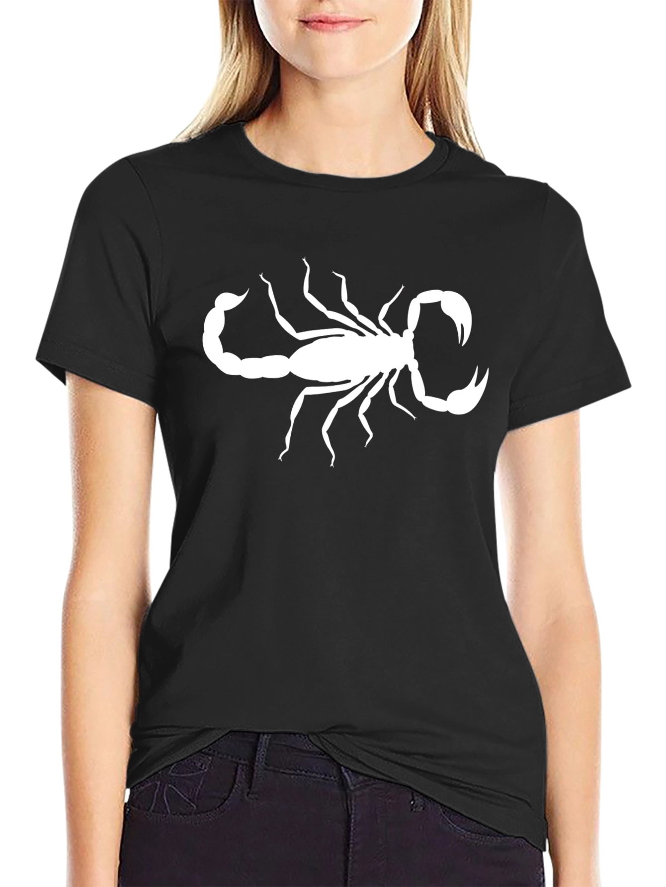 Black Scorpion Graphic Print Black T-Shirt view 2