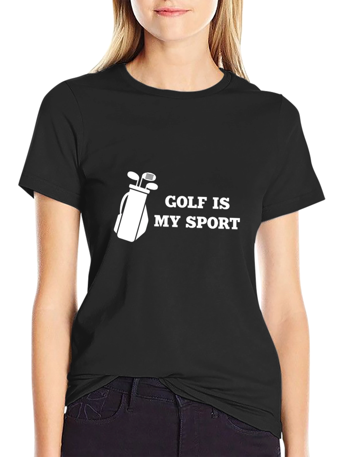 Black Golf Is My Sport T-Shirt - Unique Golfing Gift view 2