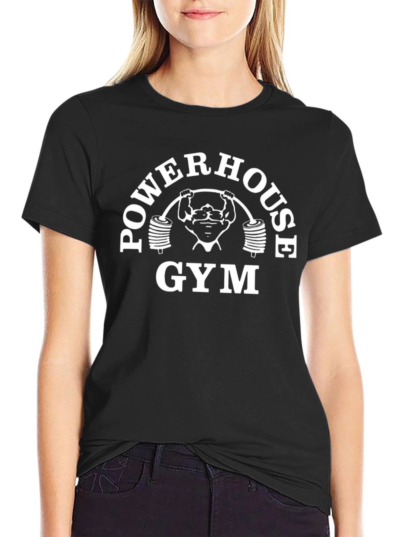 Black Powerhouse Gym Black T-Shirt Workout Fitness view 2