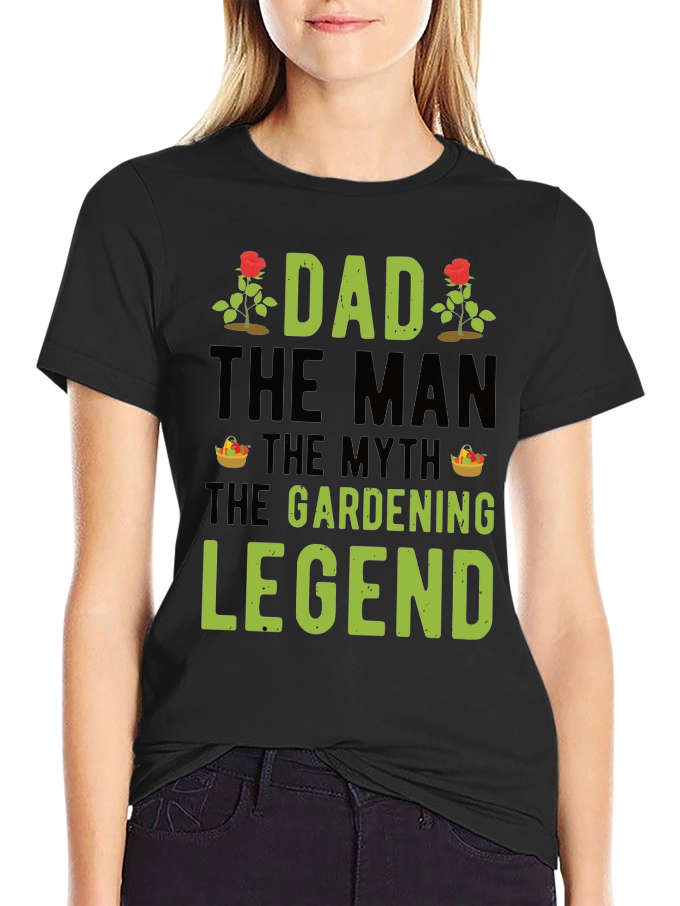 Black Dad, The Gardening Legend T-Shirt - Perfect Gift! view 2