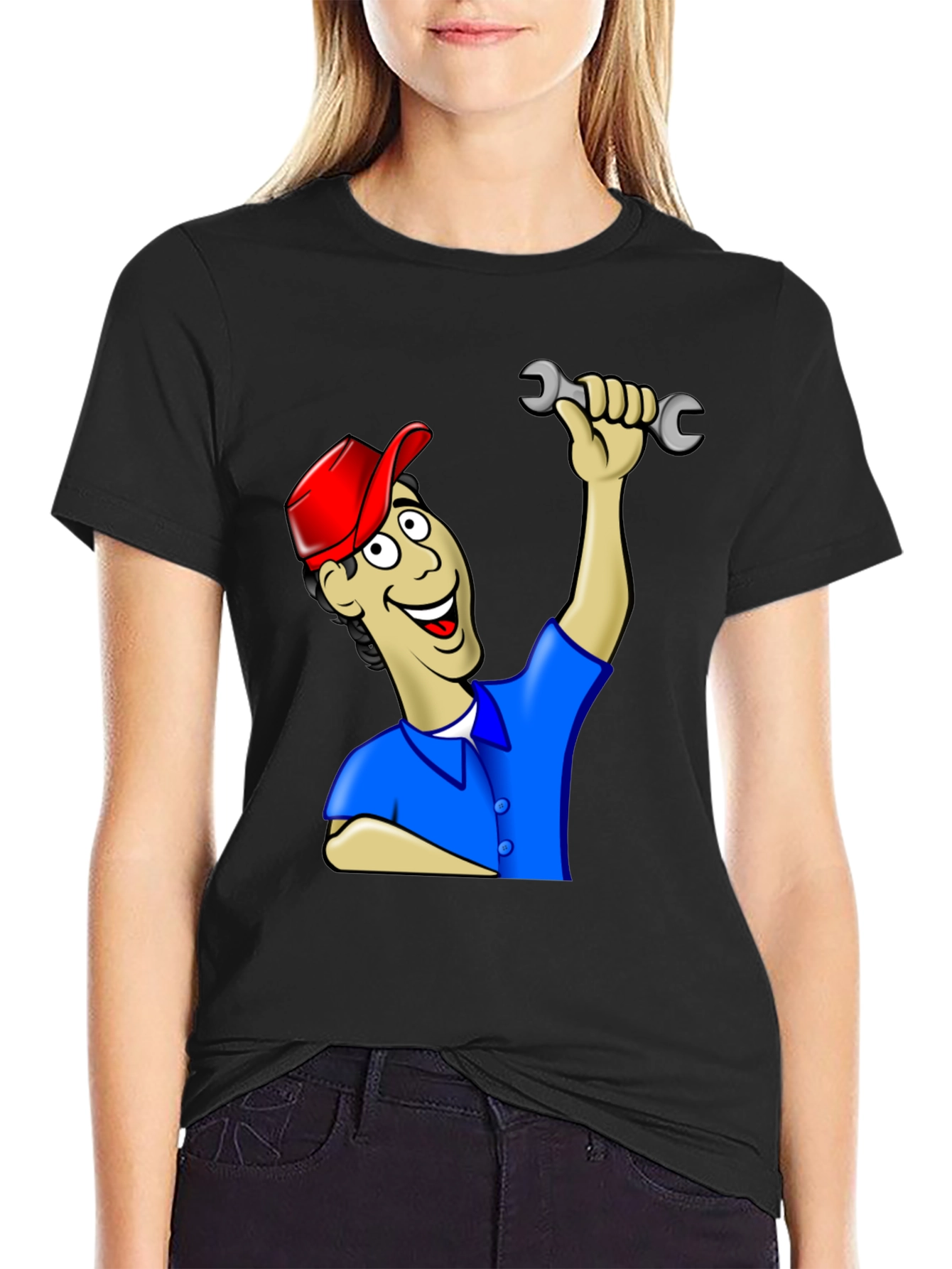 Cartoon Mechanic T-Shirt - 2