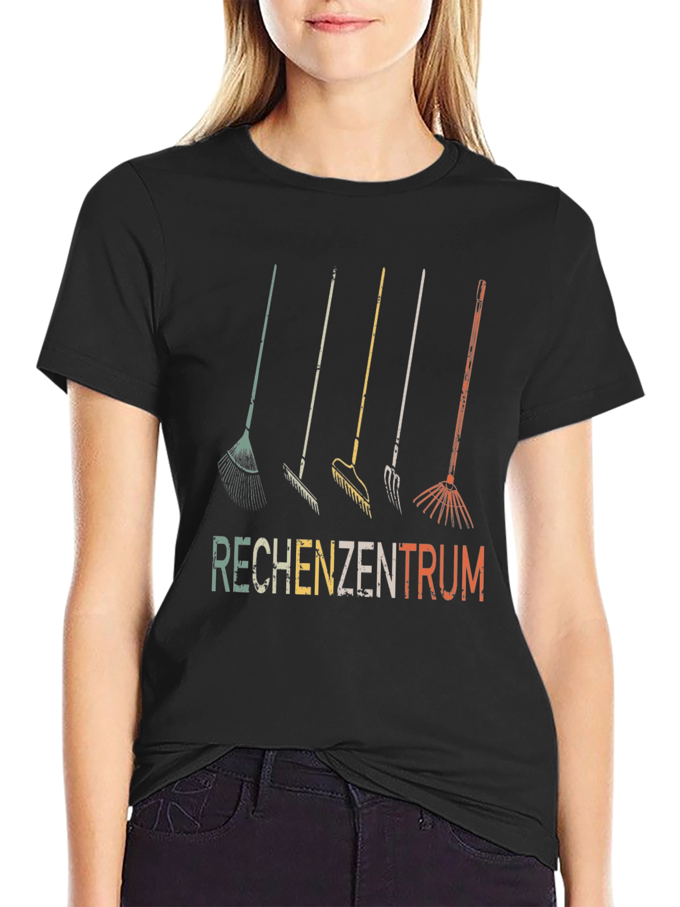 Black Rechenzentrum Garden Tools Black T-Shirt view 2