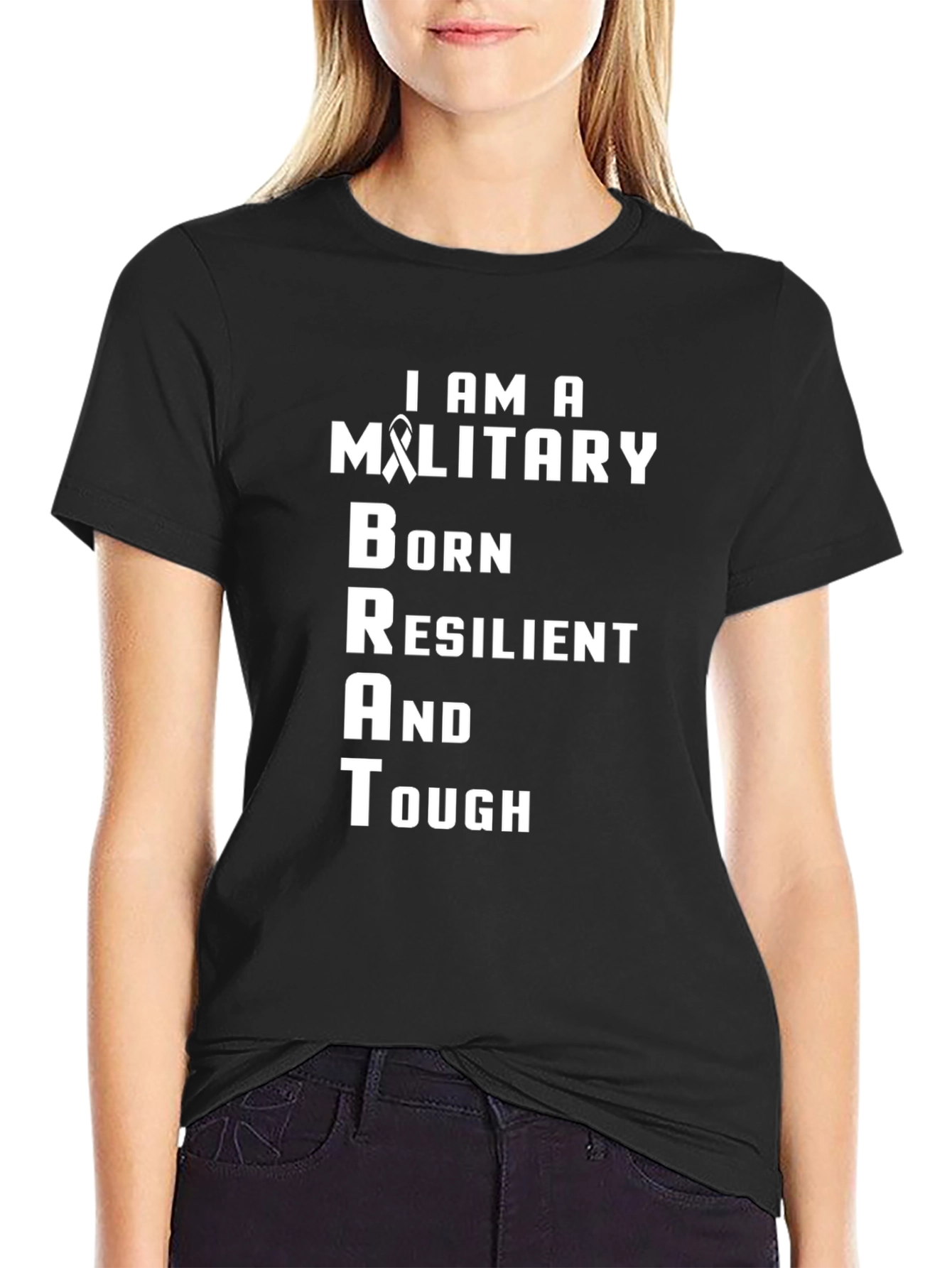 Military Brat T-Shirt - Born Resilient & Tough - 2