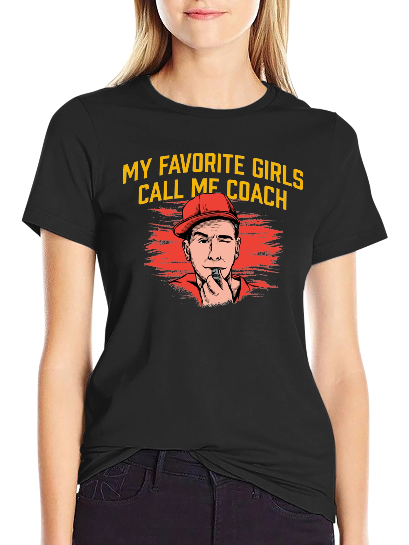 Black My Favorite Girls Call Me Coach T-Shirt view 2
