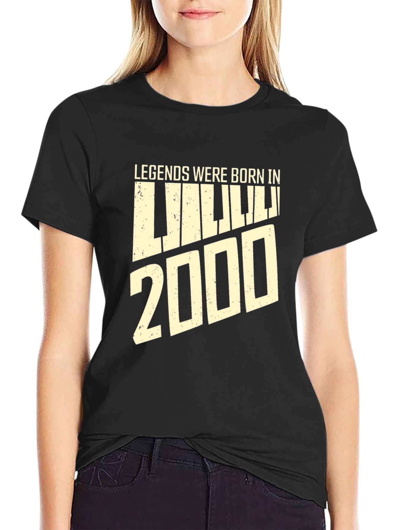 Black Legends Born in 2000 Graphic T-Shirt view 2