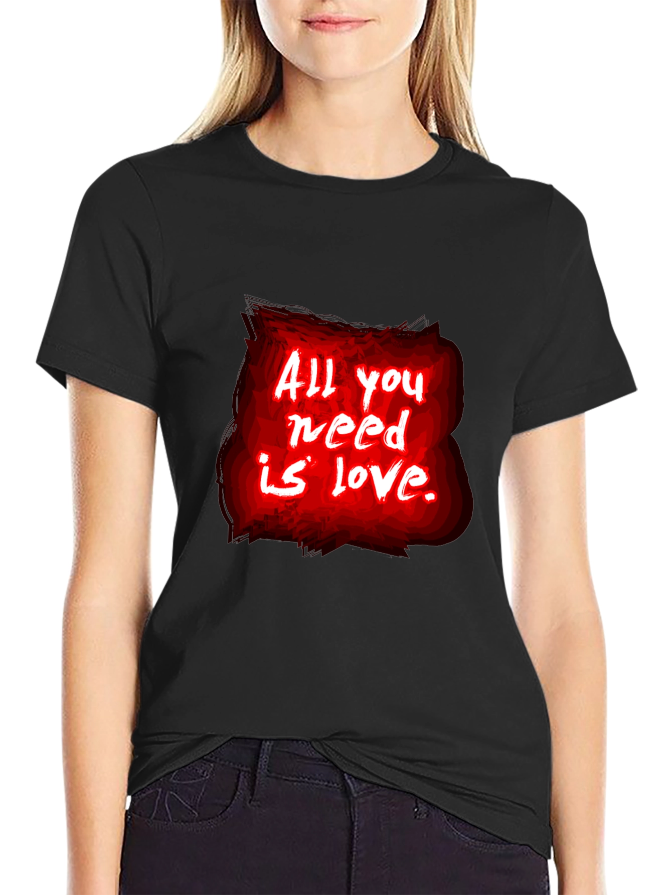 Black Love Graphic T-Shirt - All You Need Is Love view 2